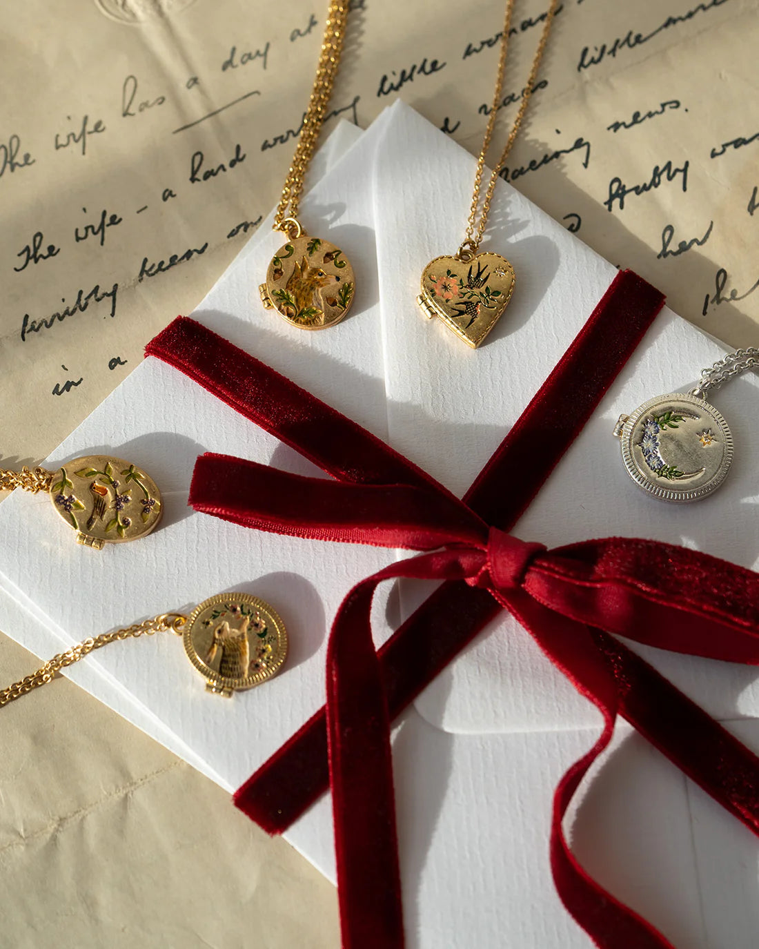 Swallow Heart Locket - Out of the Blue