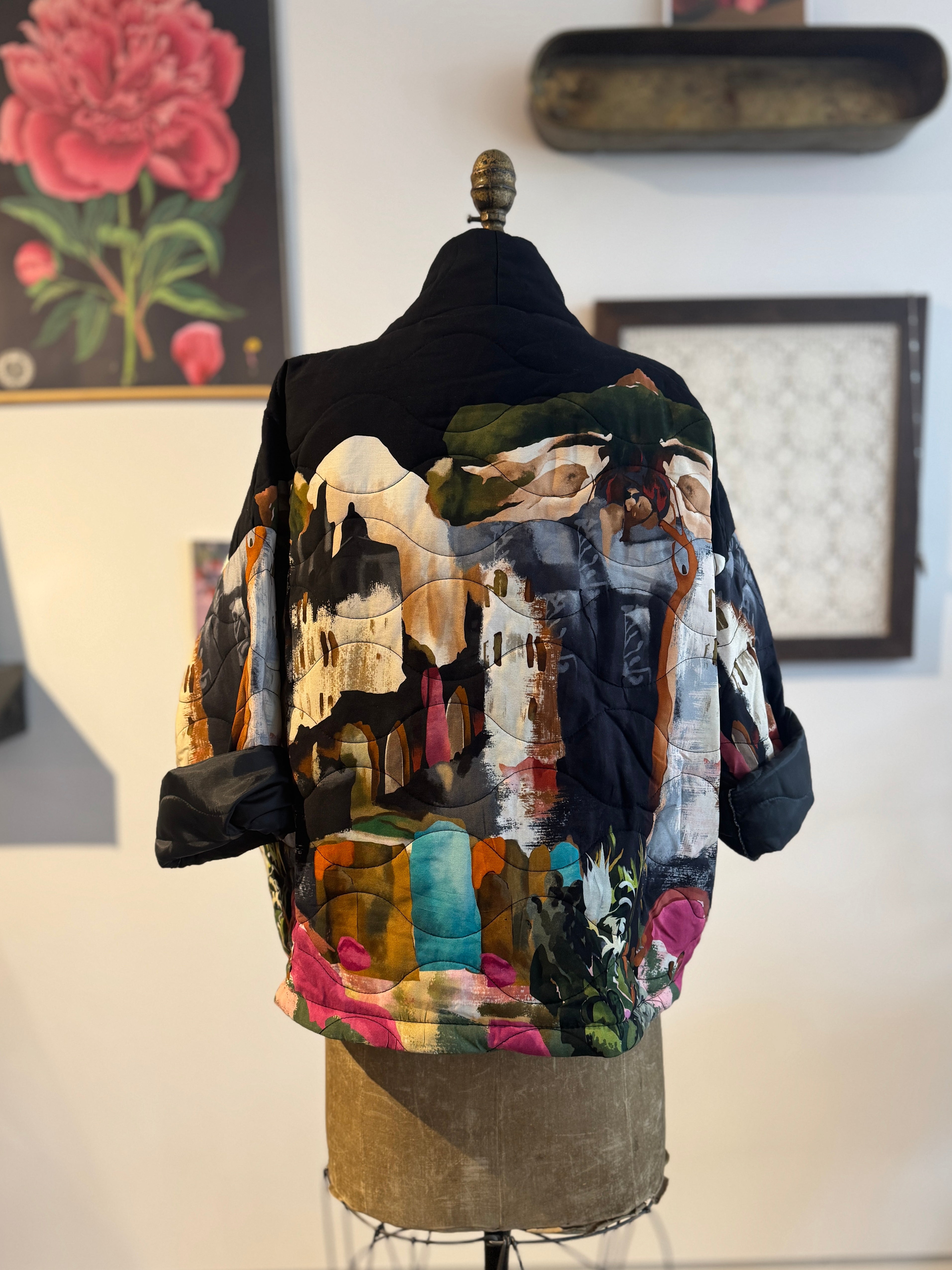 QUILTED PRINTED JACKET