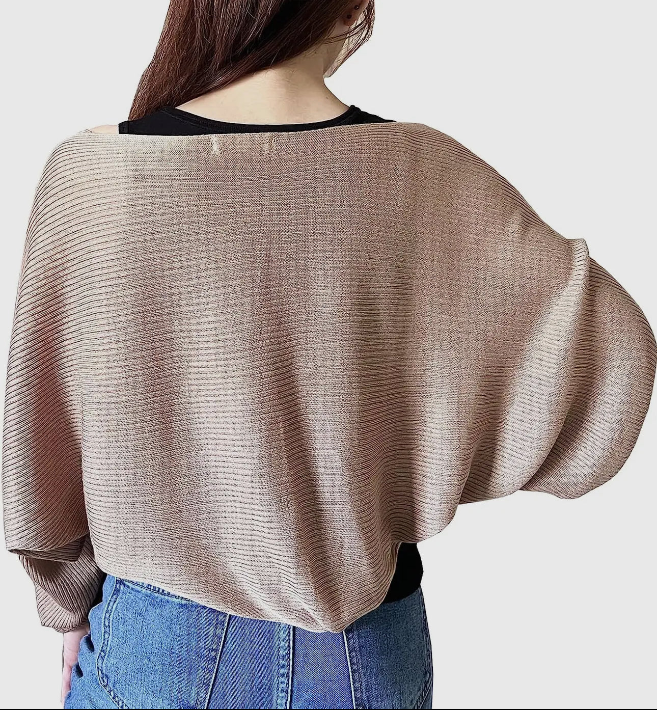 Ribbed Knit Shrug - Out of the Blue