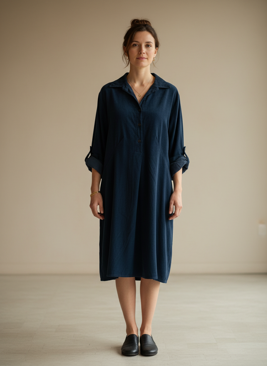 Anise Corduroy Shirtdress