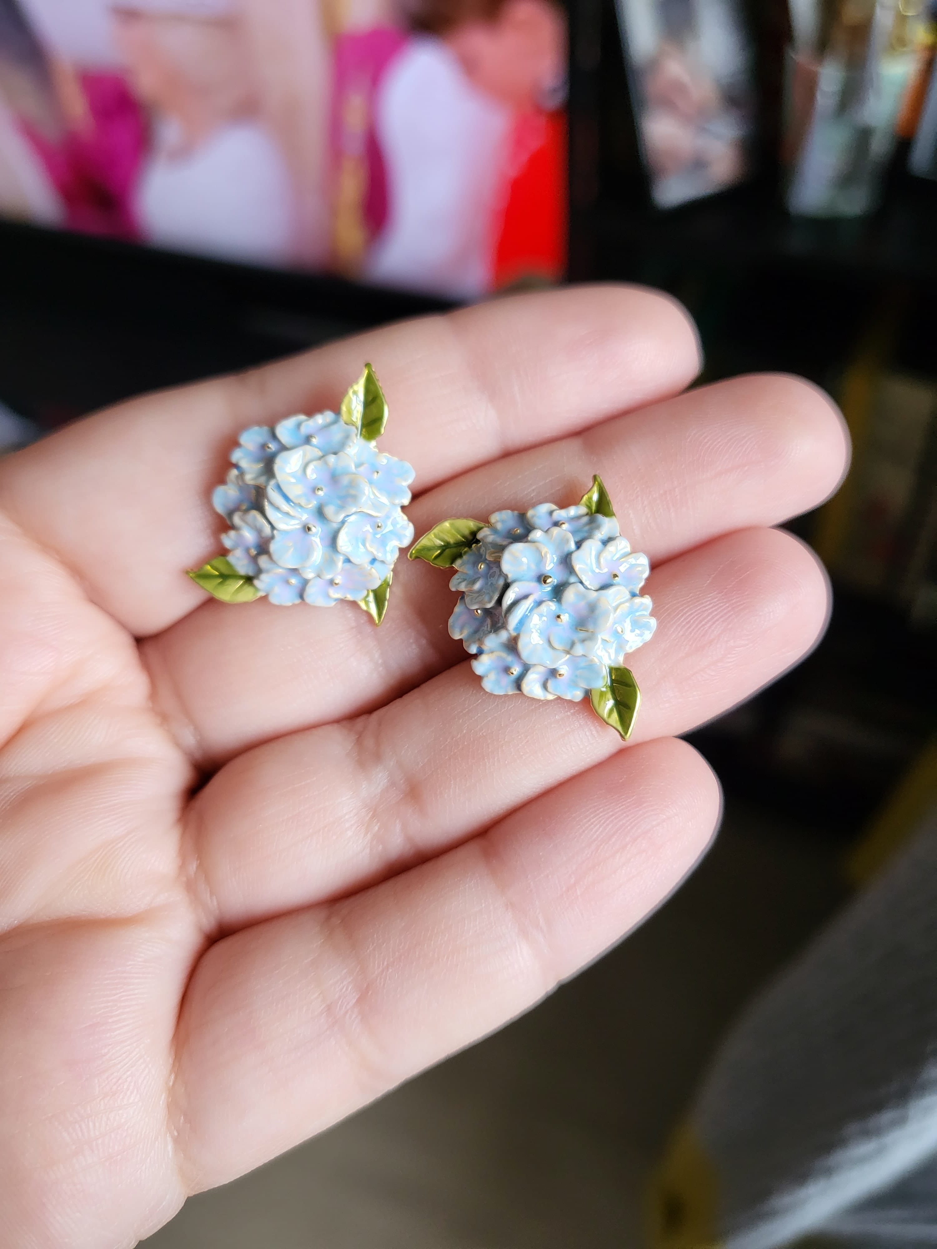 Hydrangea Earrings - Out of the Blue