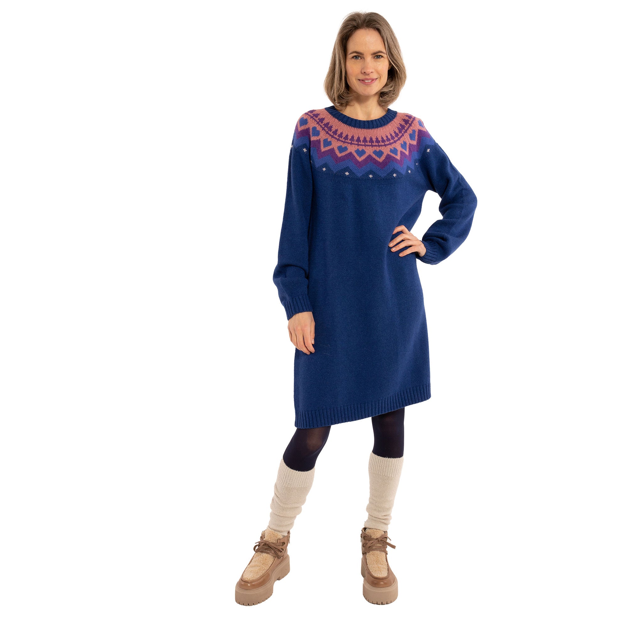 Wool Blend Sweater Dress - Out of the Blue