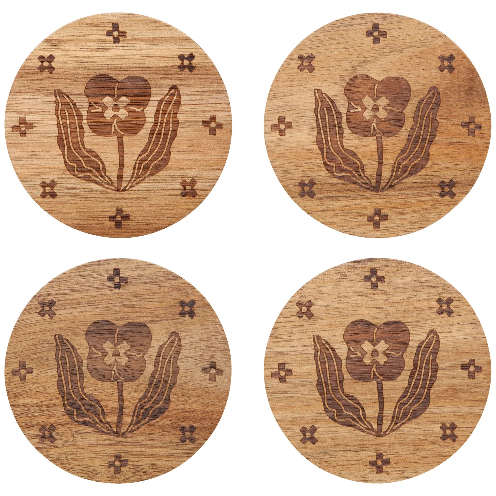 Teppi Engraved Coasters - Out of the Blue