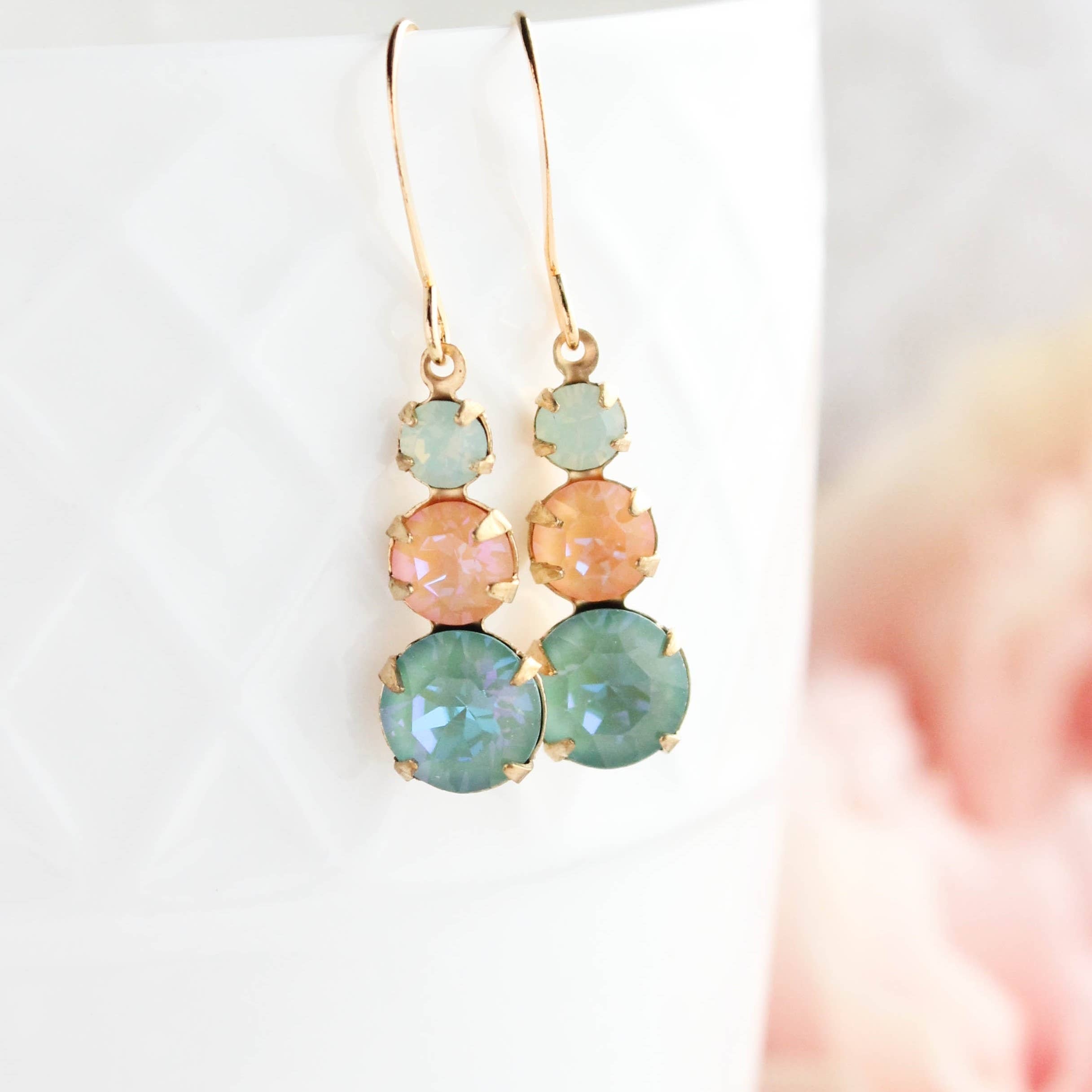 Three Jewel Earrings - Out of the Blue