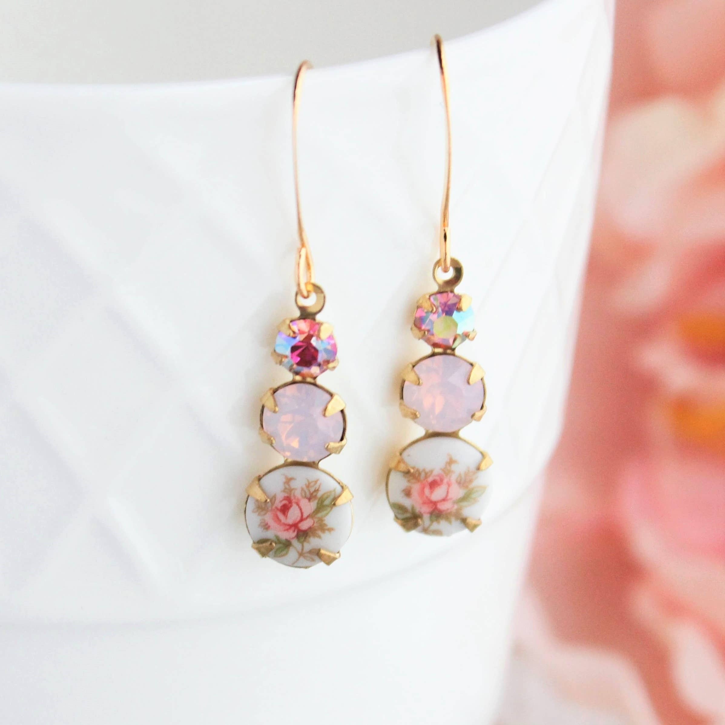 Three Jewel Earrings - Out of the Blue