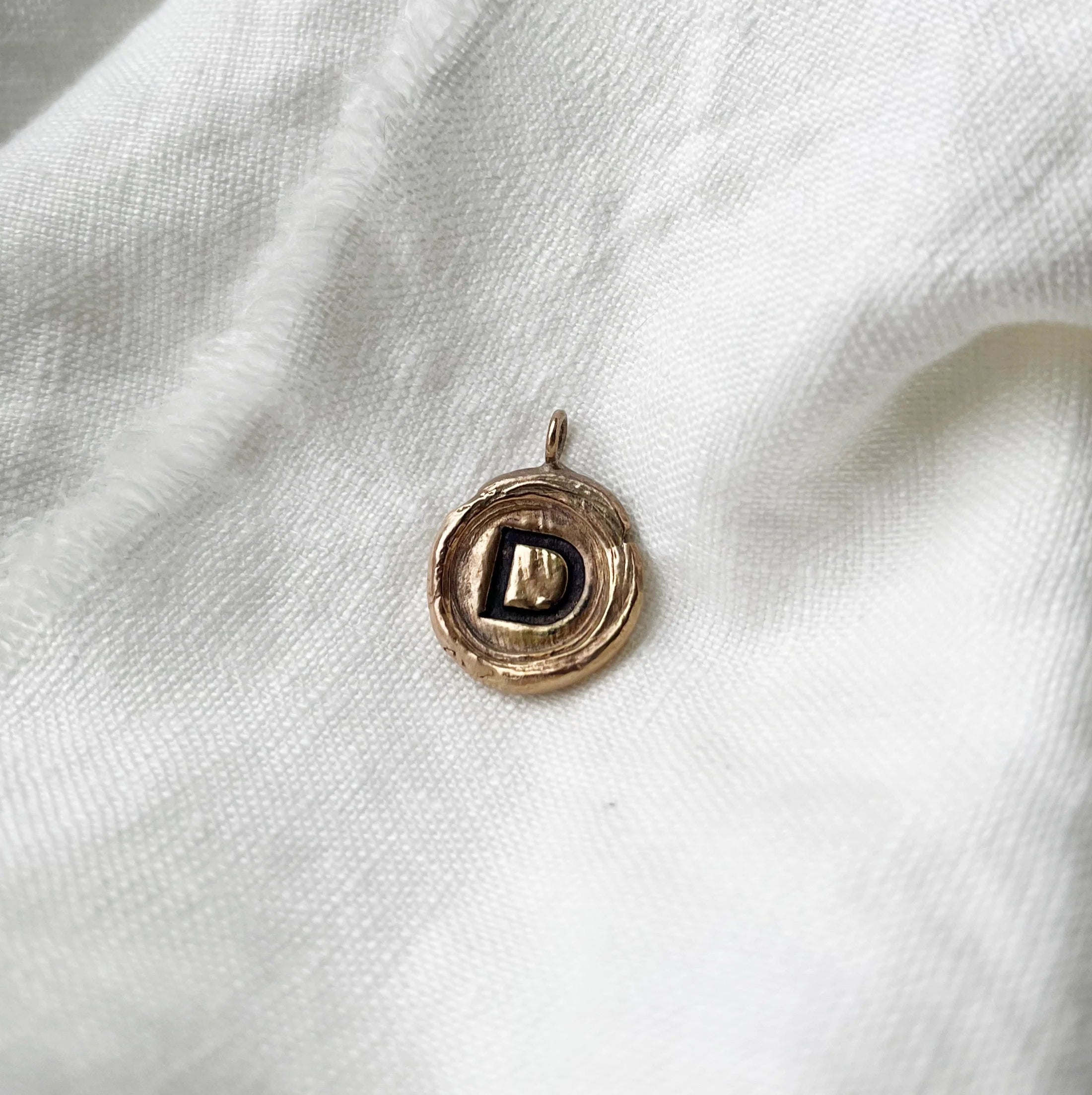 initial pendant - bronze - Out of the Blue