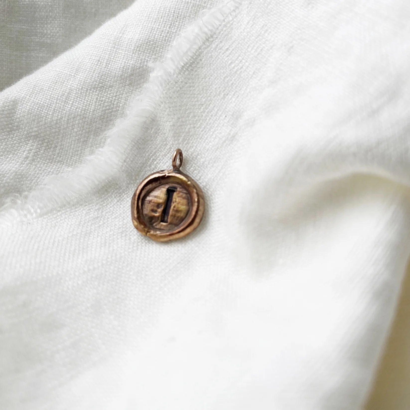 initial pendant - bronze - Out of the Blue