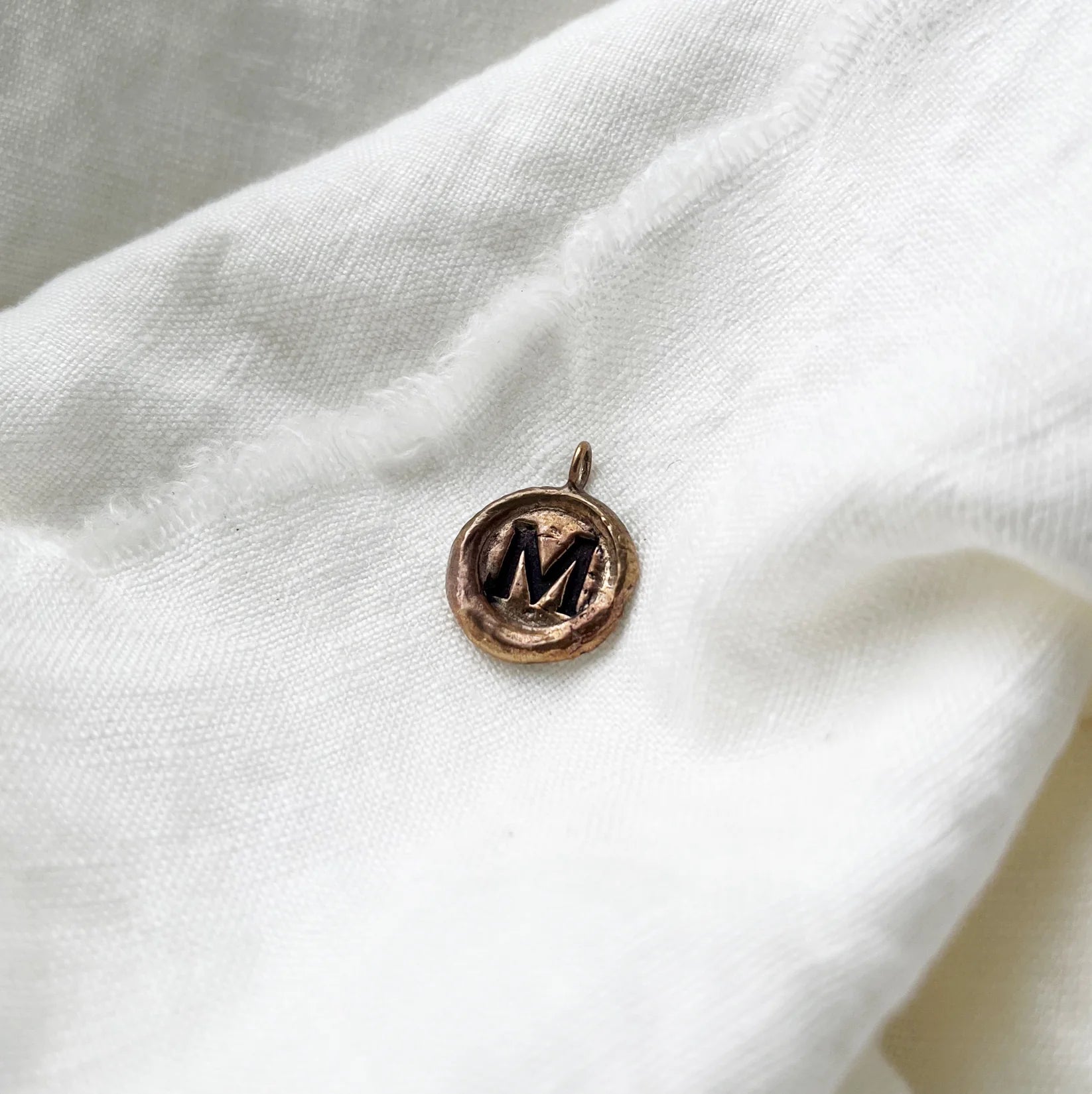 initial pendant - bronze - Out of the Blue
