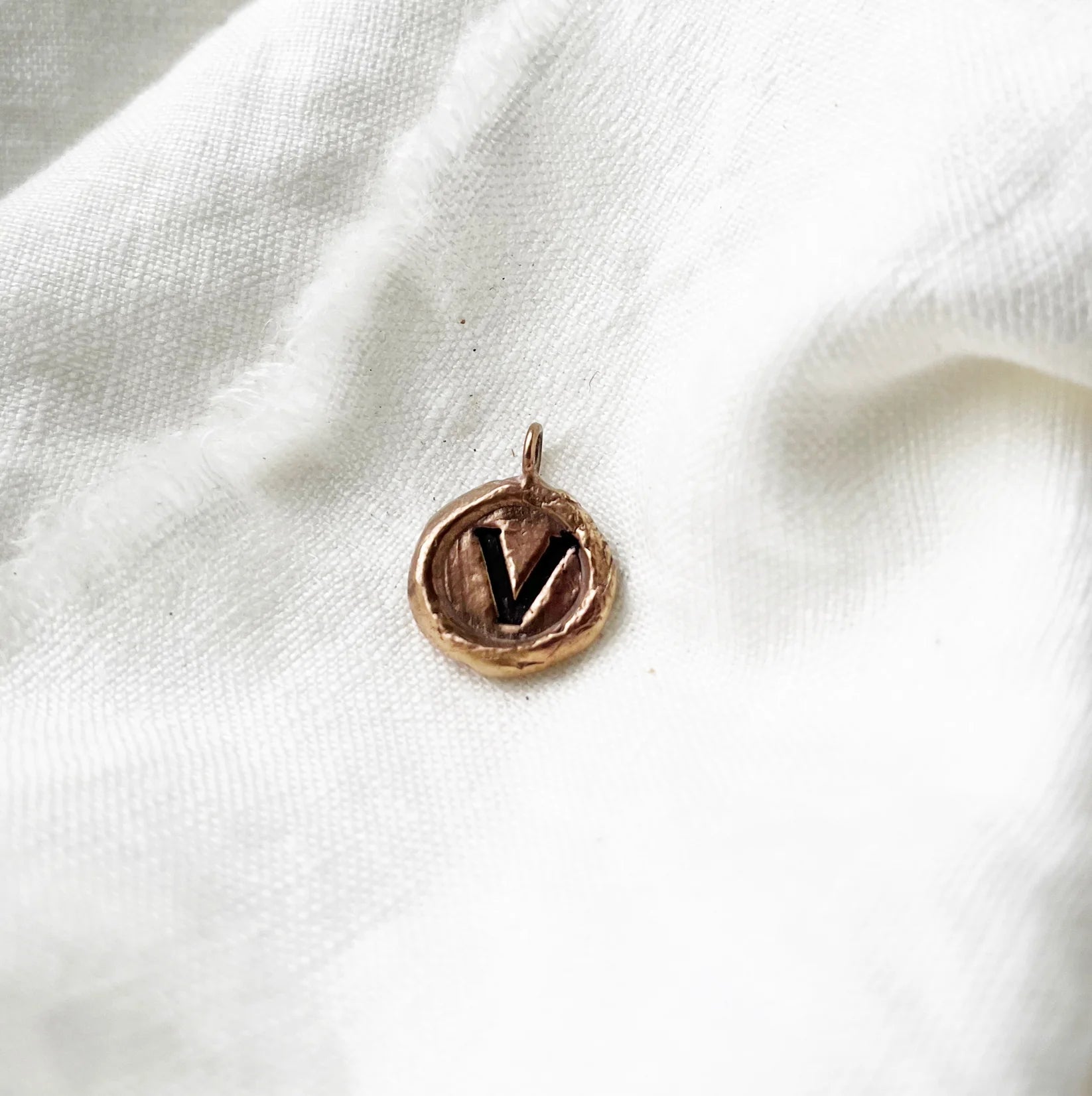 initial pendant - bronze - Out of the Blue