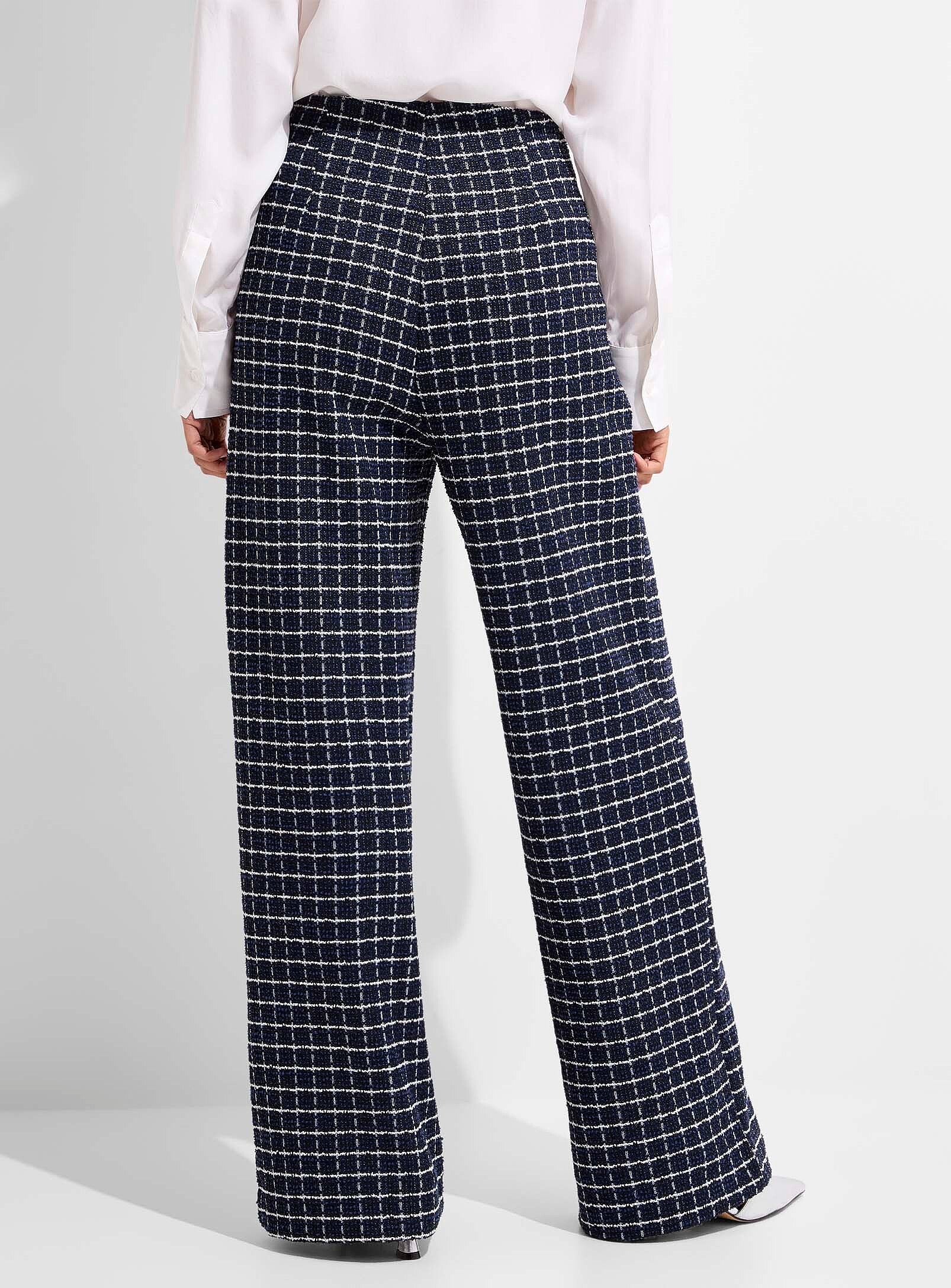 Kate Wide Leg Plaid - Out of the Blue