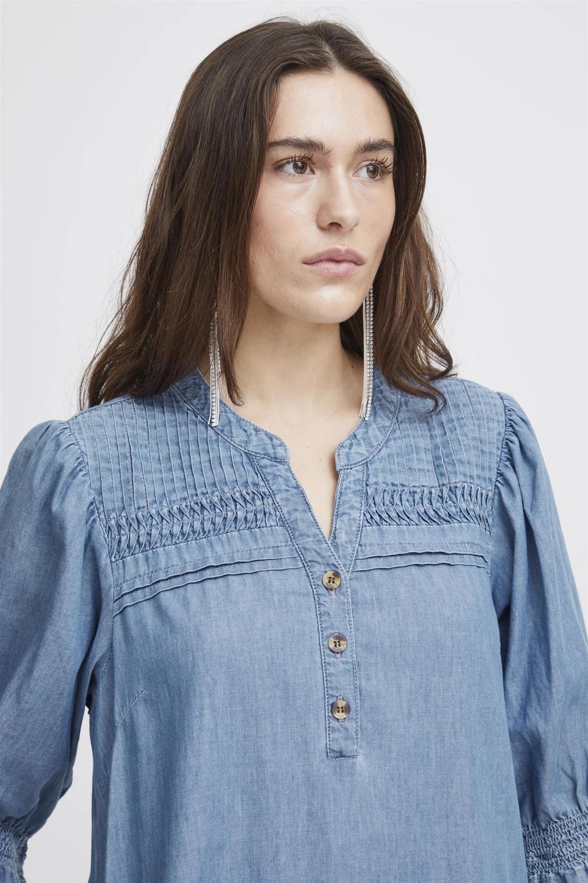 Denim Cotton Dress - Out of the Blue