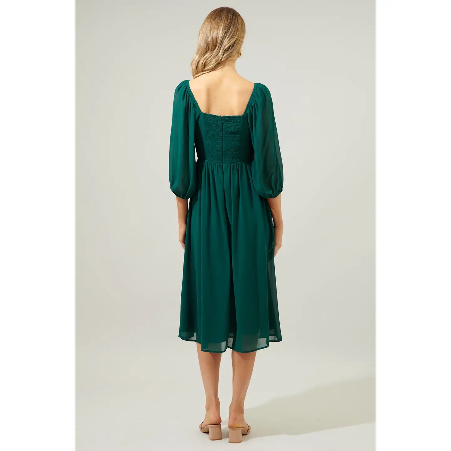 Emerald Midi Dress