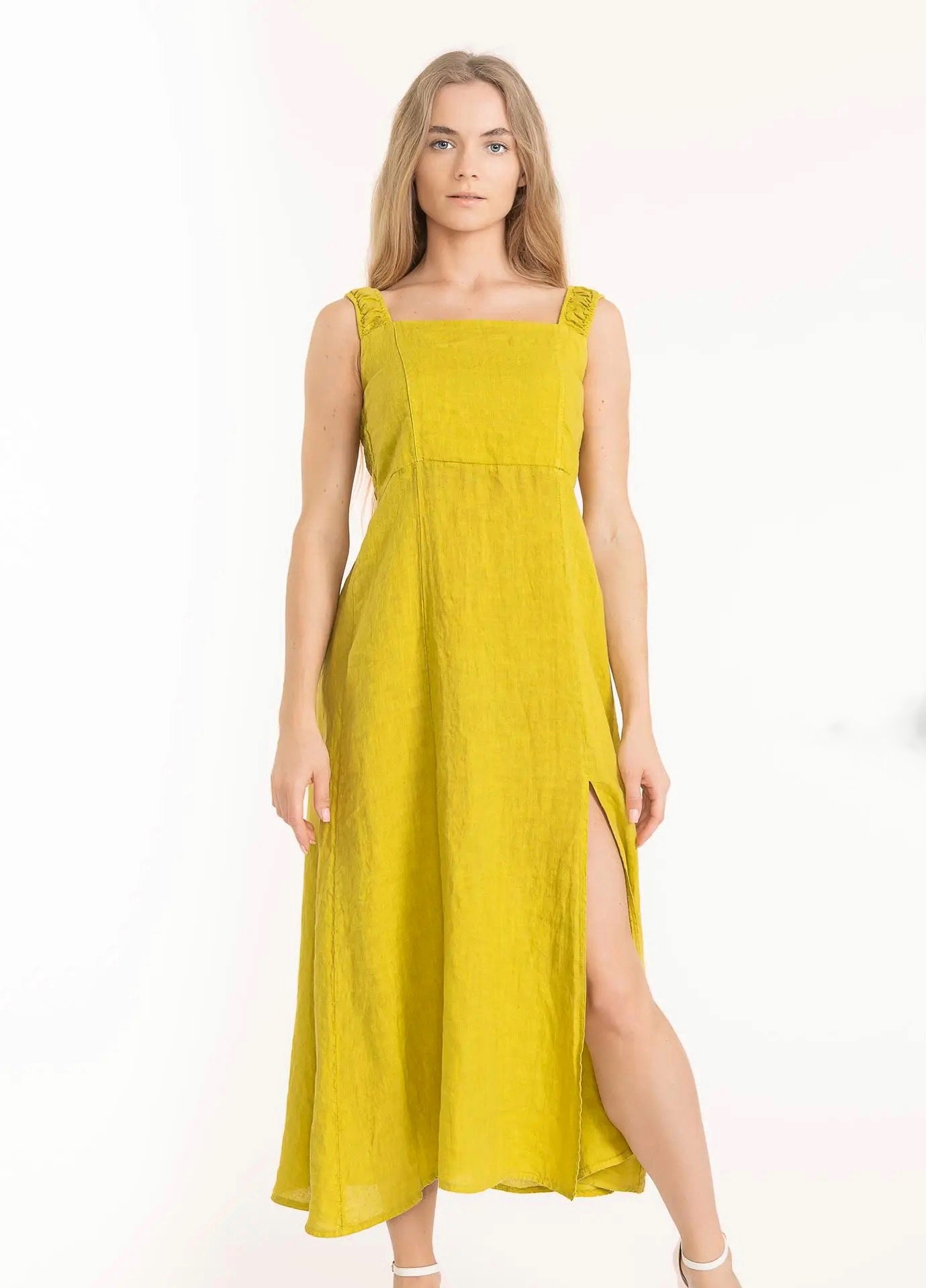 Marigold Linen Dress