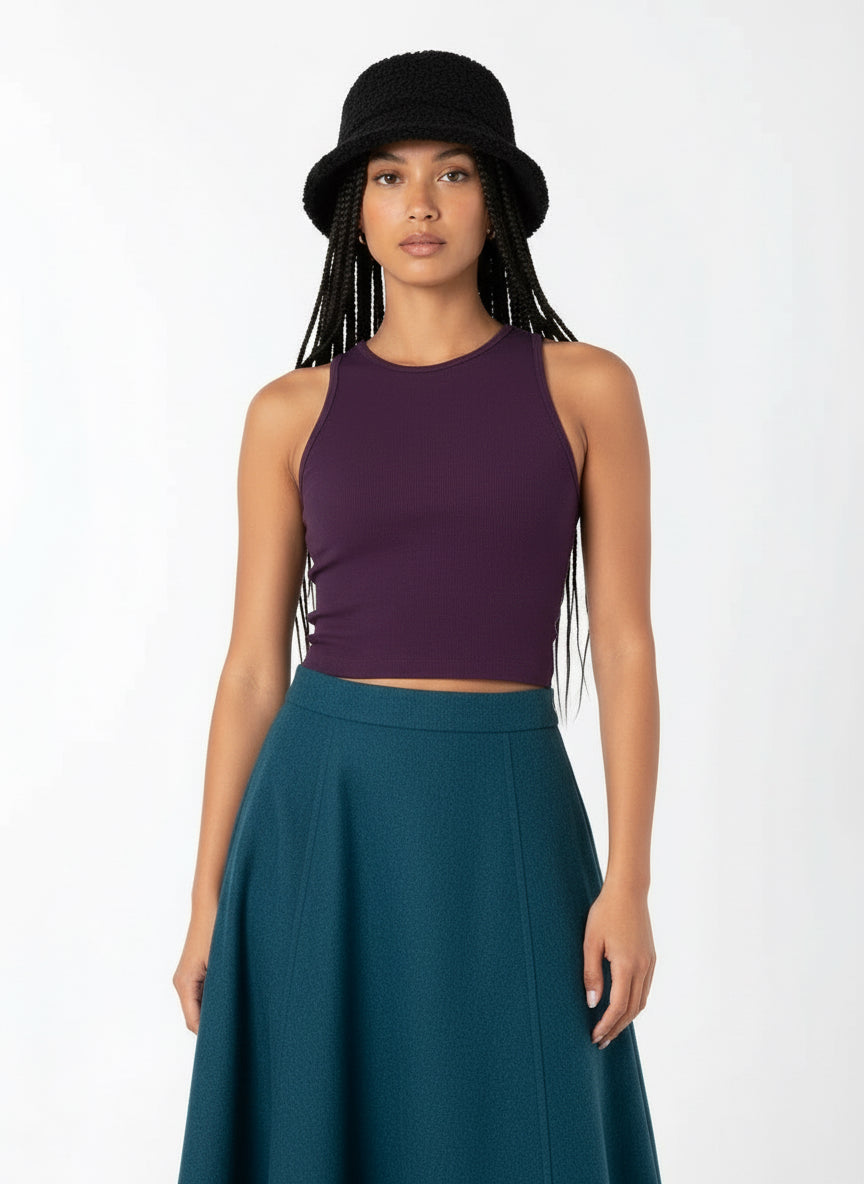 RIBBED TANK BAMBOO - Out of the Blue