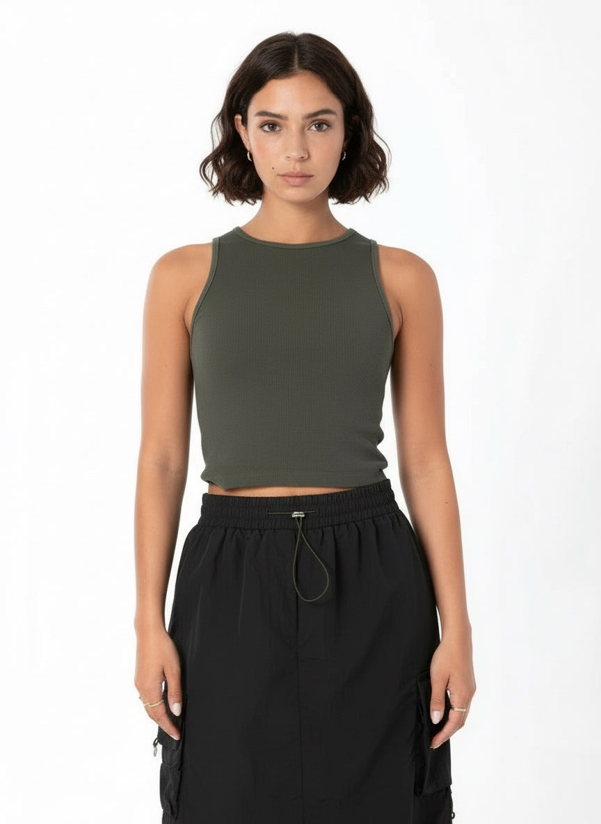 RIBBED TANK BAMBOO - Out of the Blue