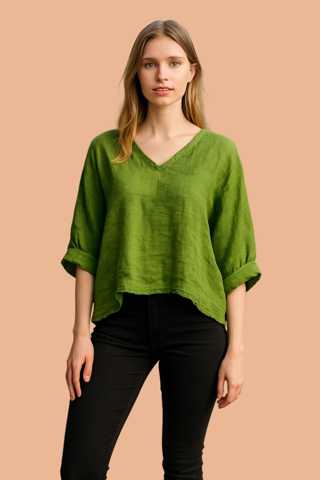 June Linen Top - Out of the Blue