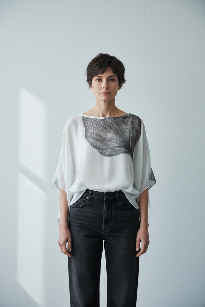 Botanical Silk Blouse
