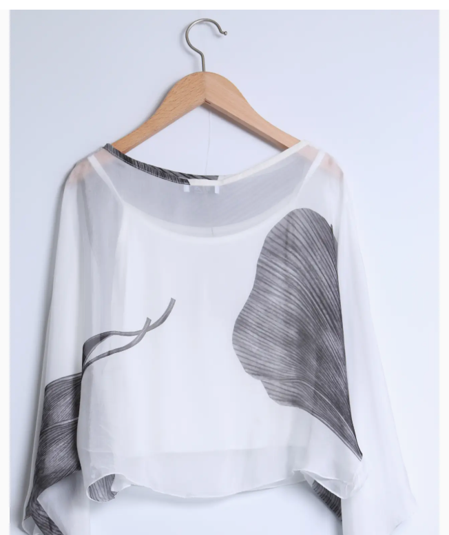 Botanical Silk Blouse