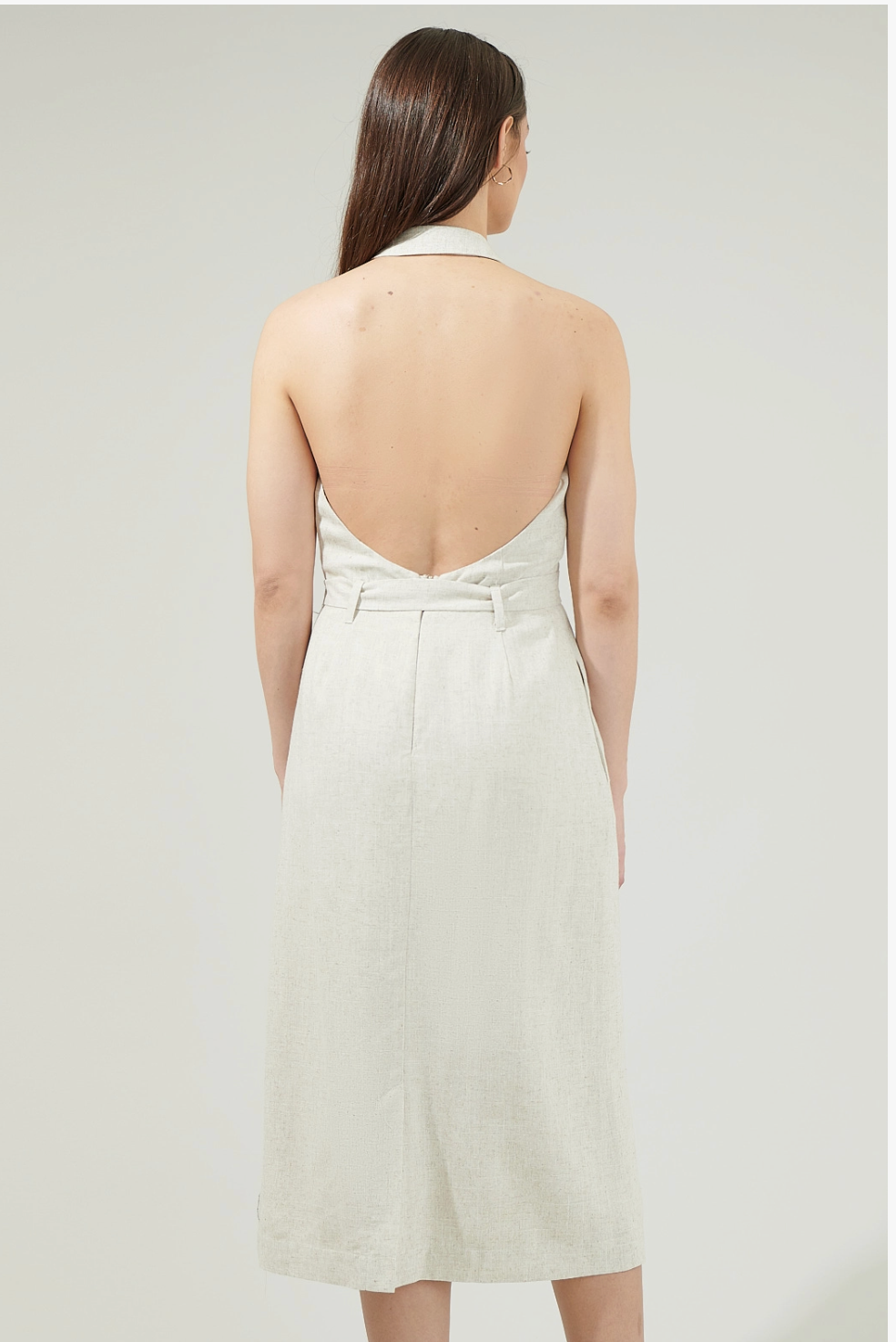Collared Linen Dress