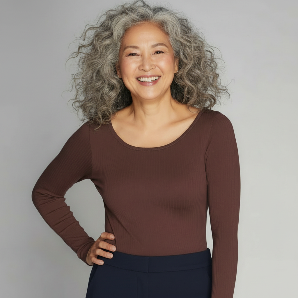 Seamless Rib Crew Neck Top