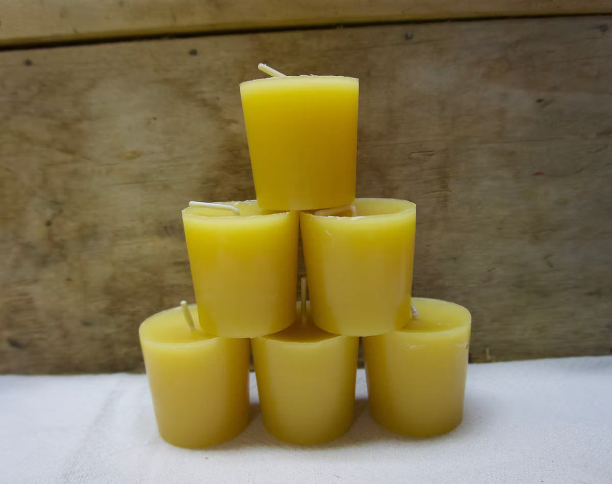 Beeswax Votive Candles - Out of the Blue