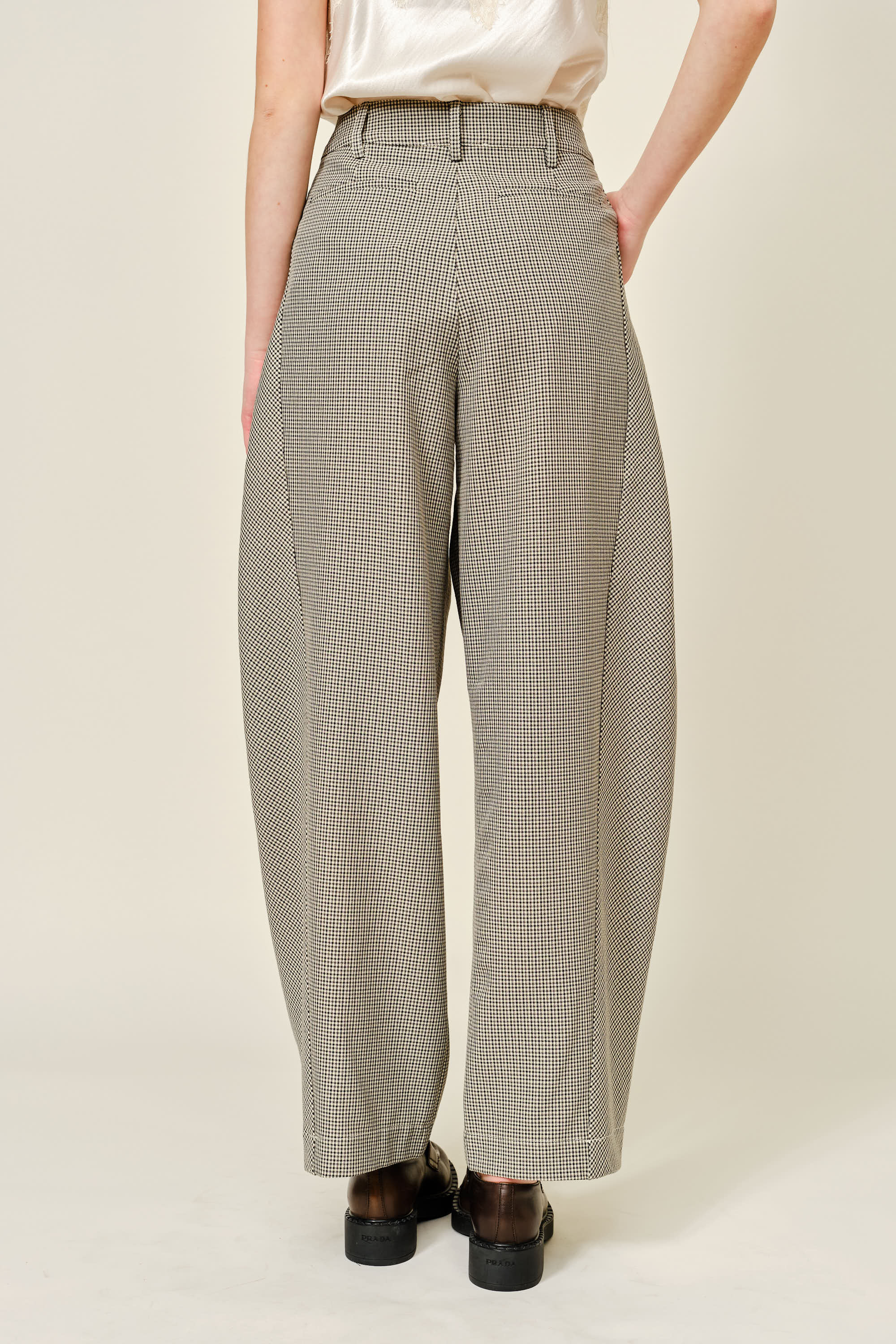 Houndstooth Barrel Pant - Out of the Blue