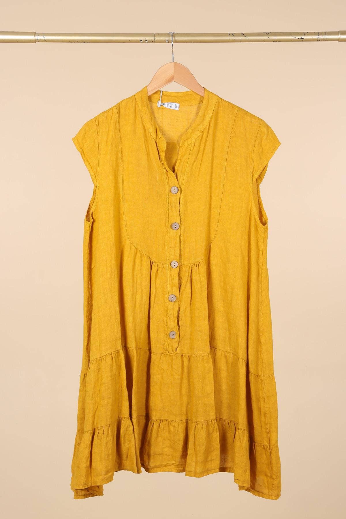 62246 100% linen dress - Out of the Blue