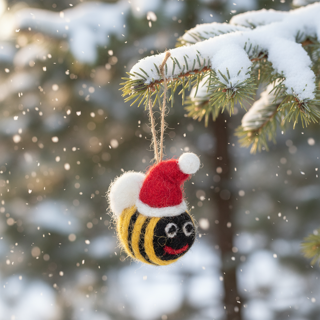 Felt  Mini Christmas Bee's (Set of 3)\