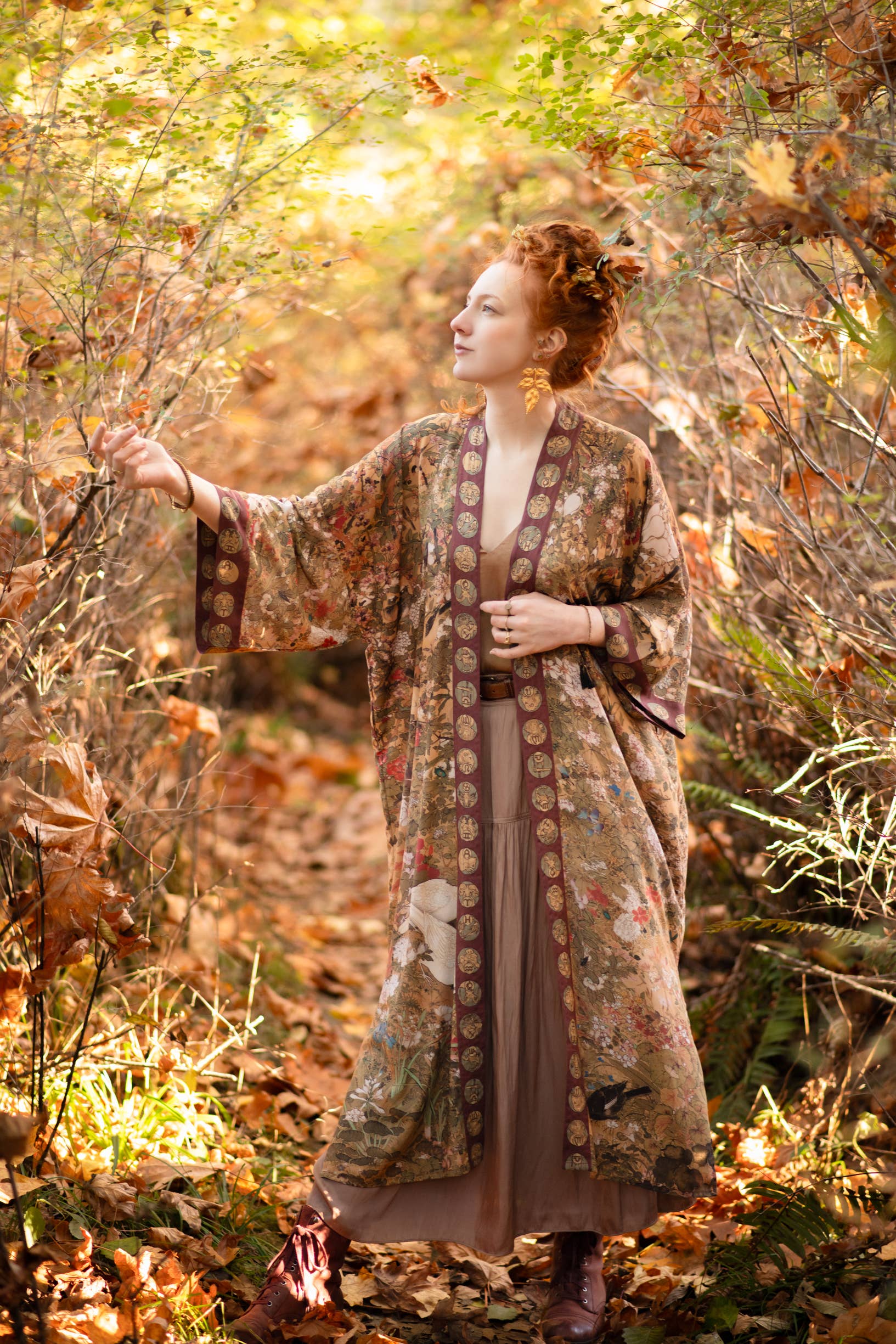Dreamweaver Bamboo  Duster Robe with Zodiac Signs - Out of the Blue