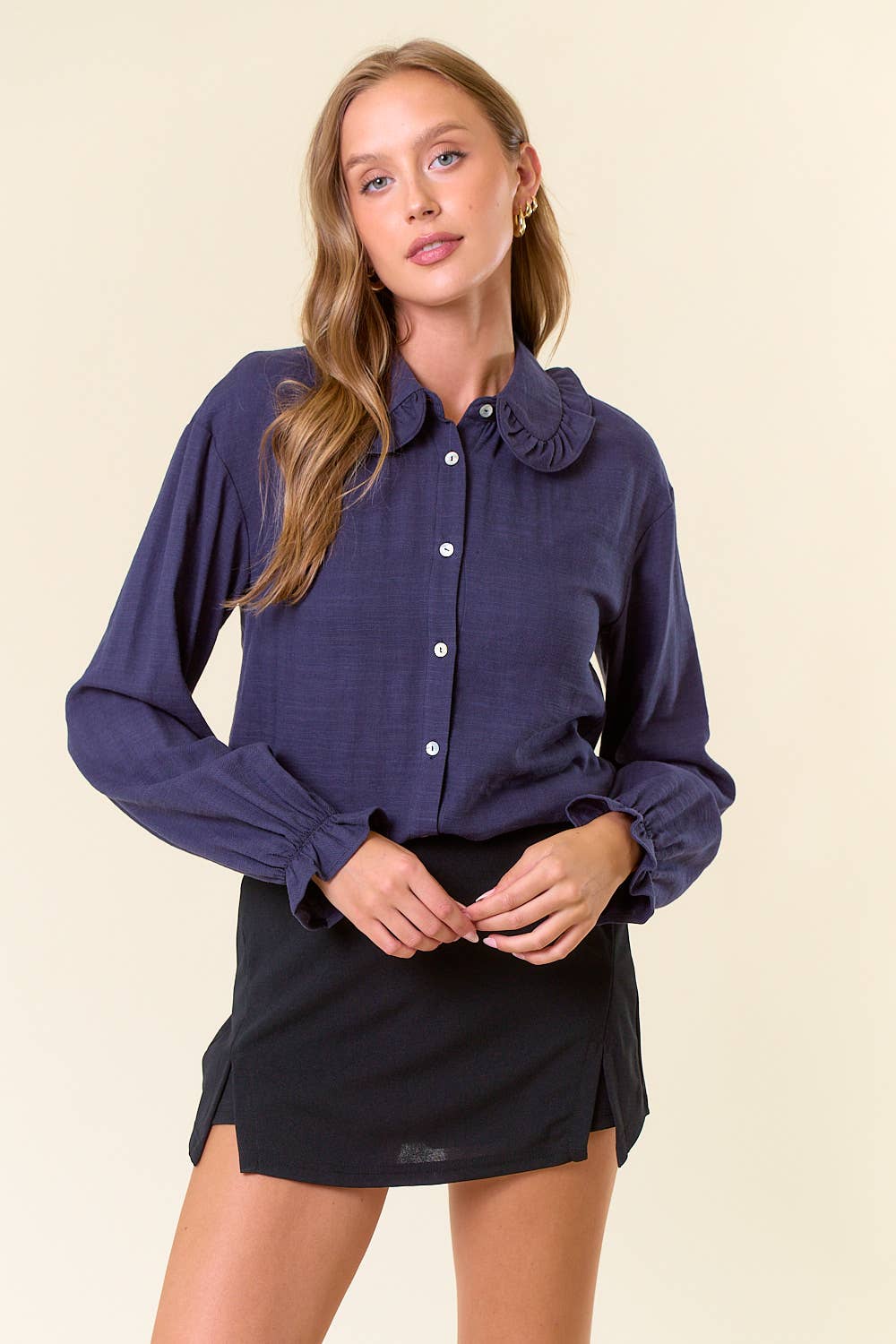 Ruffle Collar Blouse