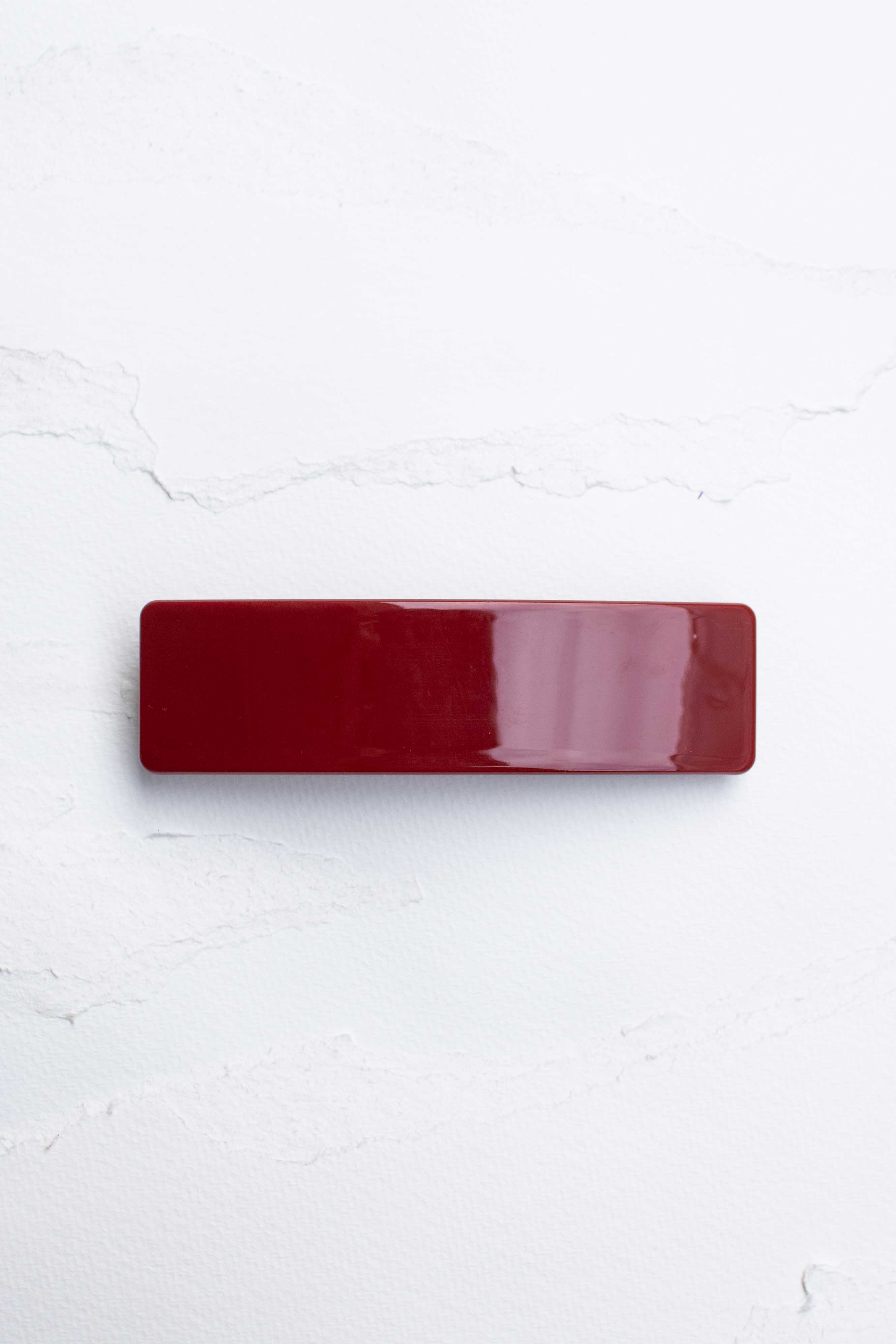 Classic Rectangular Cellulose Acetate Hair Barrettes - Out of the Blue