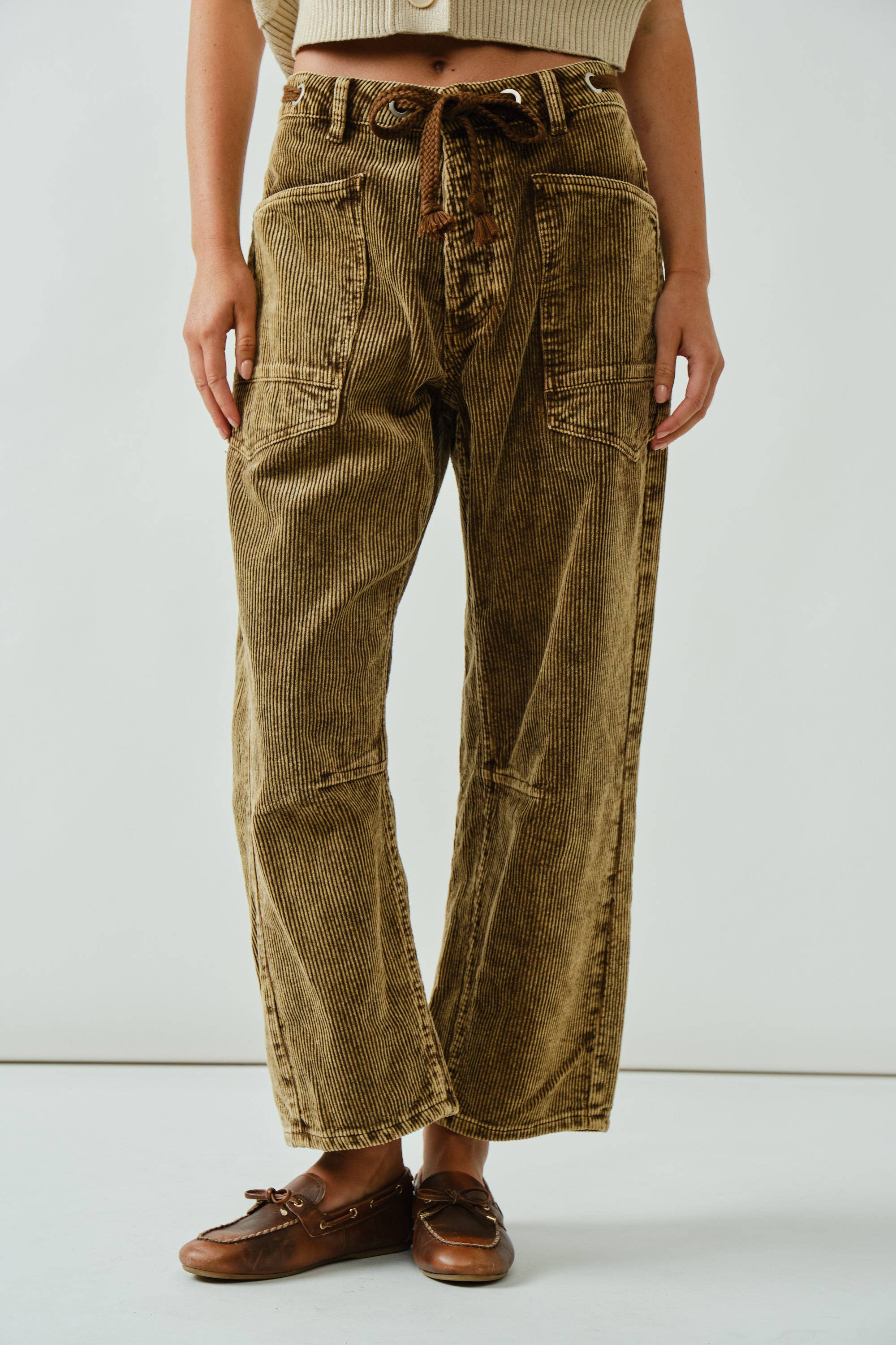 BARREL CORDUROY PANTS
