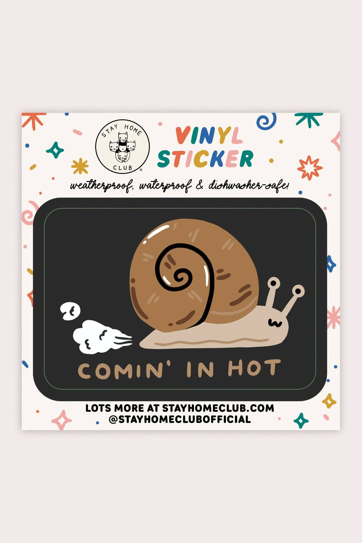 Comin' In Hot Vinyl Sticker - Out of the Blue
