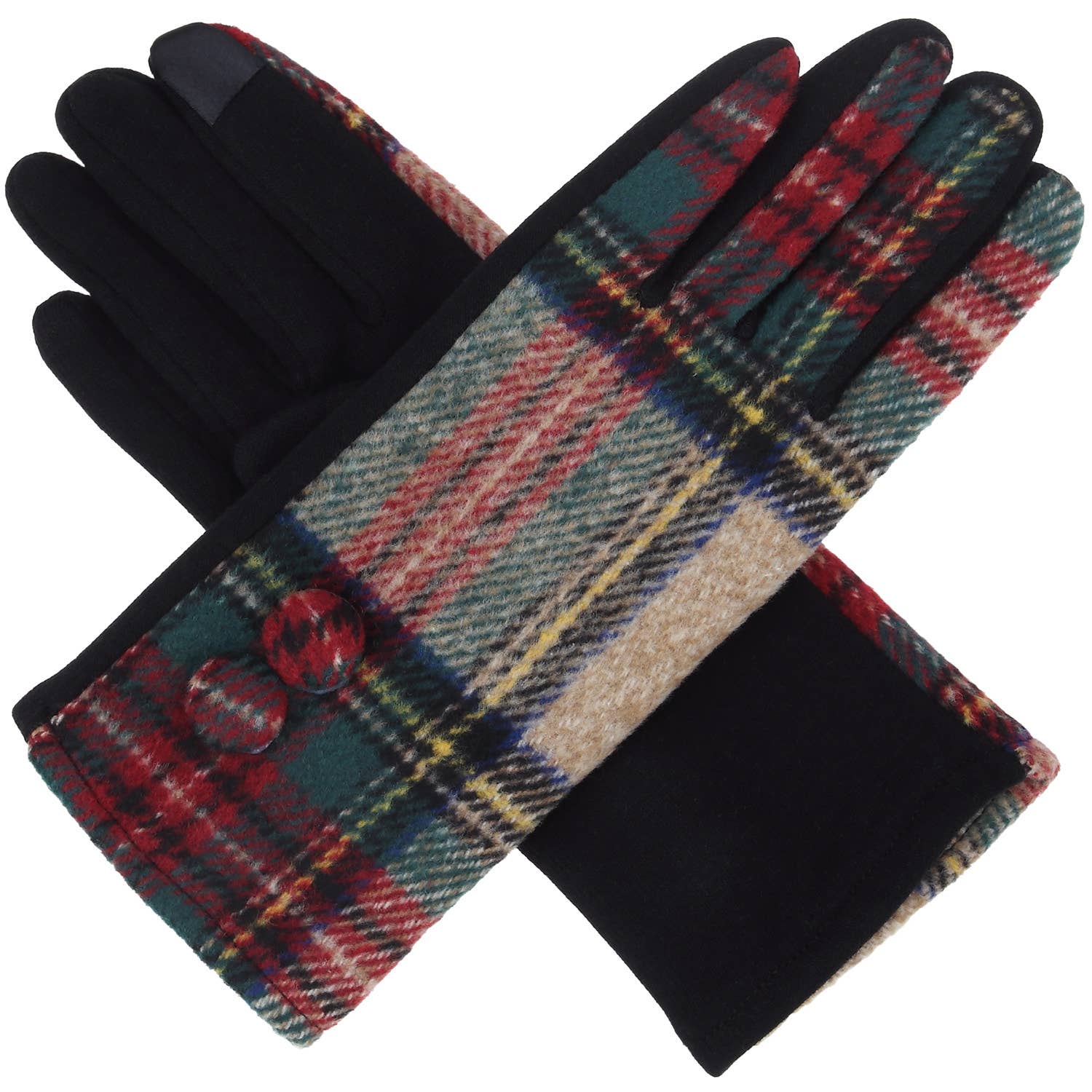 Plaid  Texting Gloves