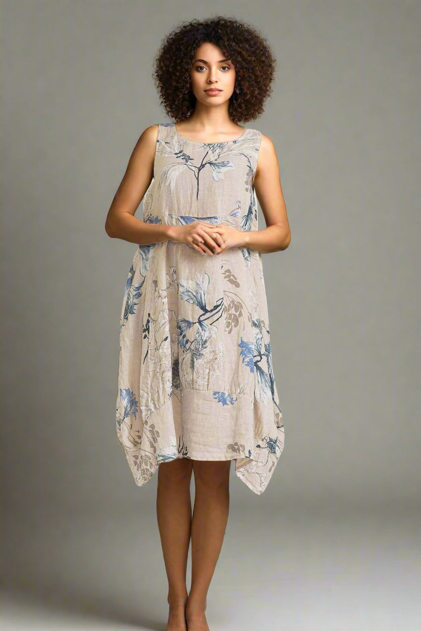 SS25 - French Linen Dress Linen O (TP1500-9) - Out of the Blue