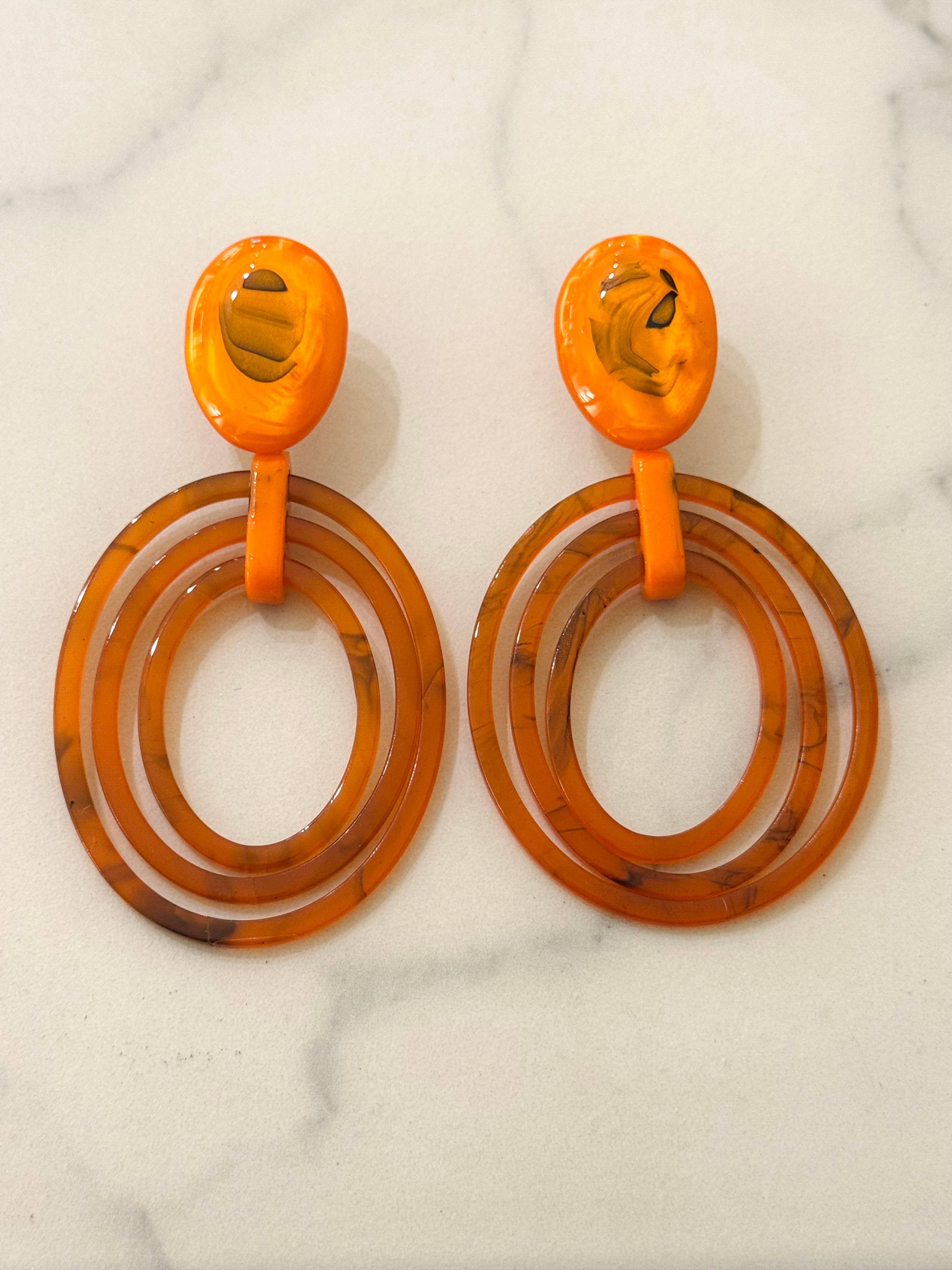 Mori Acrylic Dangle Earrings   - Out of the Blue