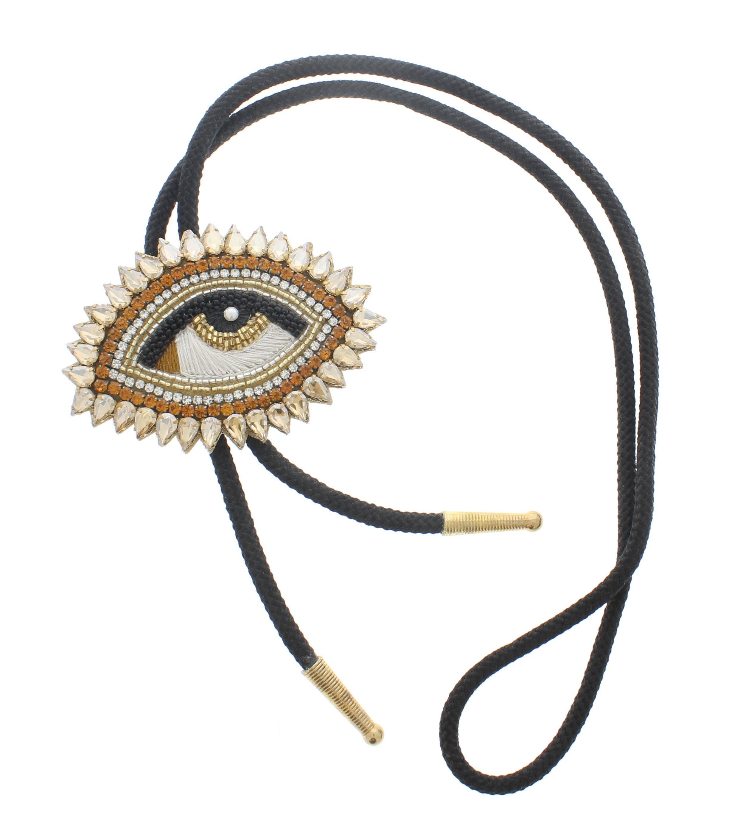 Sequin Evil Eye Bolo Tie