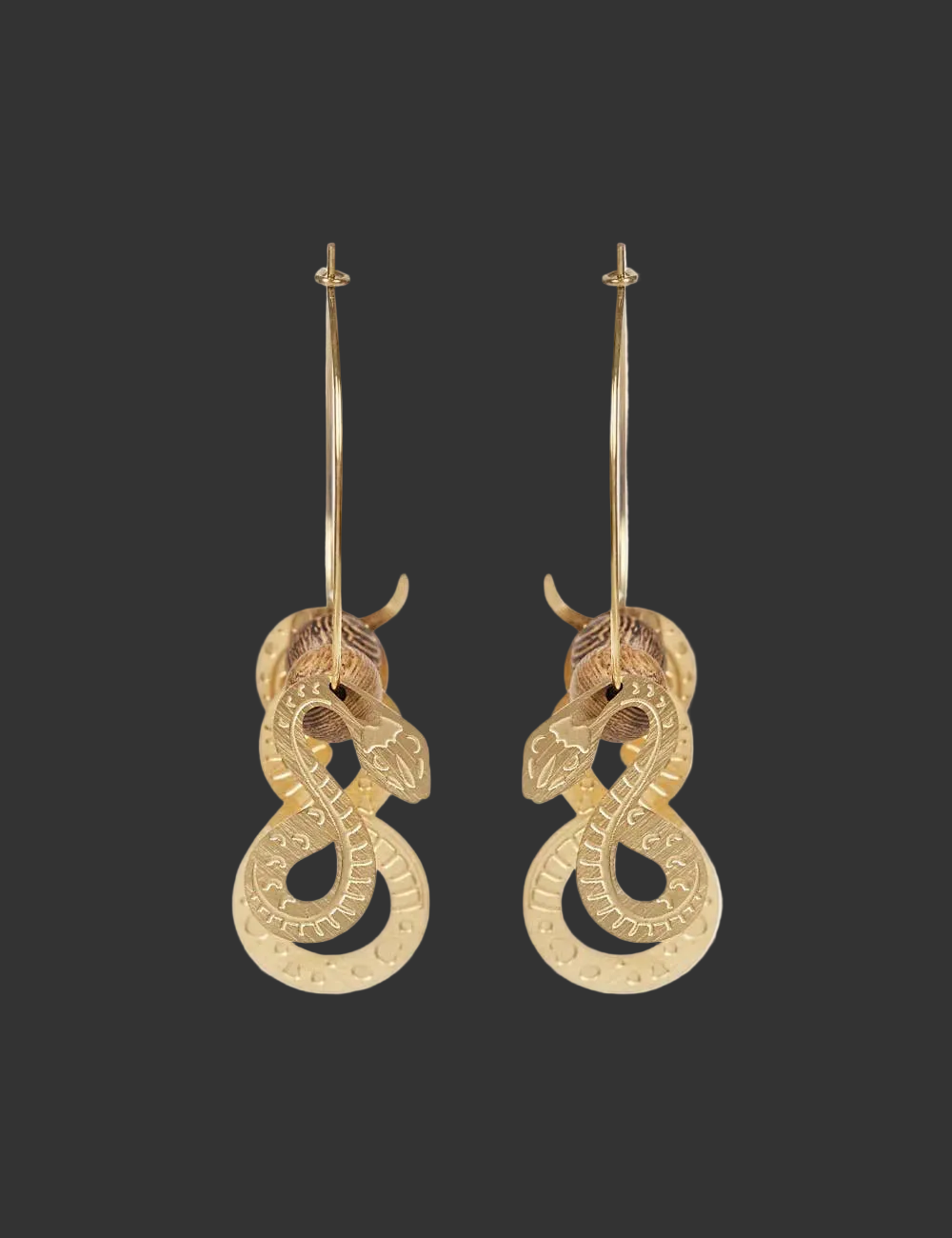 Sculptured Snake Earring