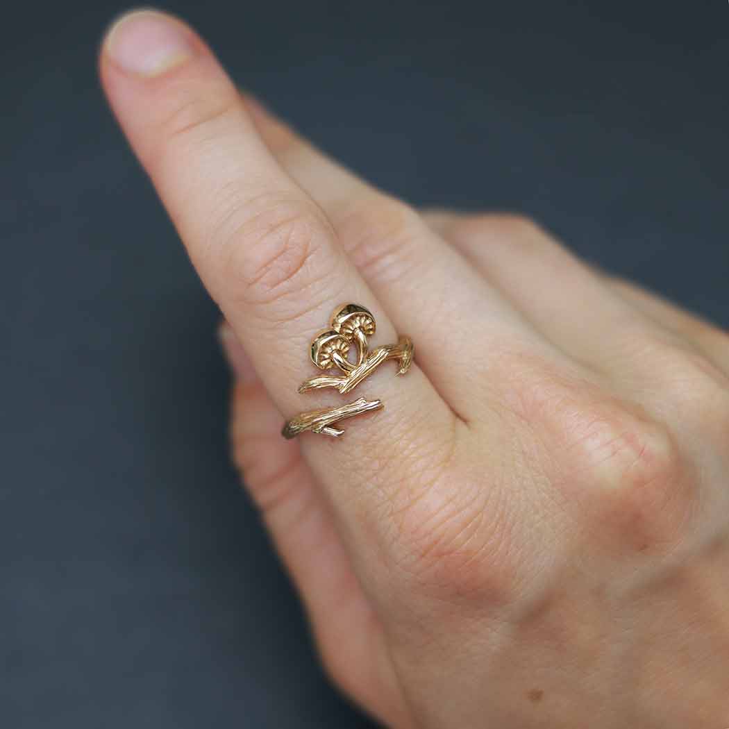 Adjustable Branch and Mushroom Ring