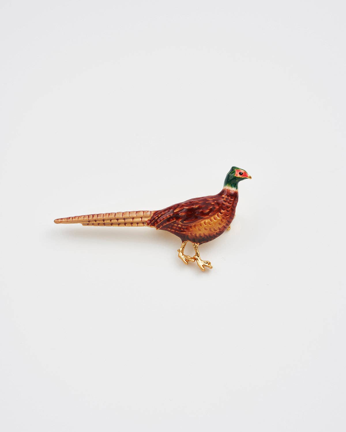 Pheasant Enamel Brooch - Out of the Blue