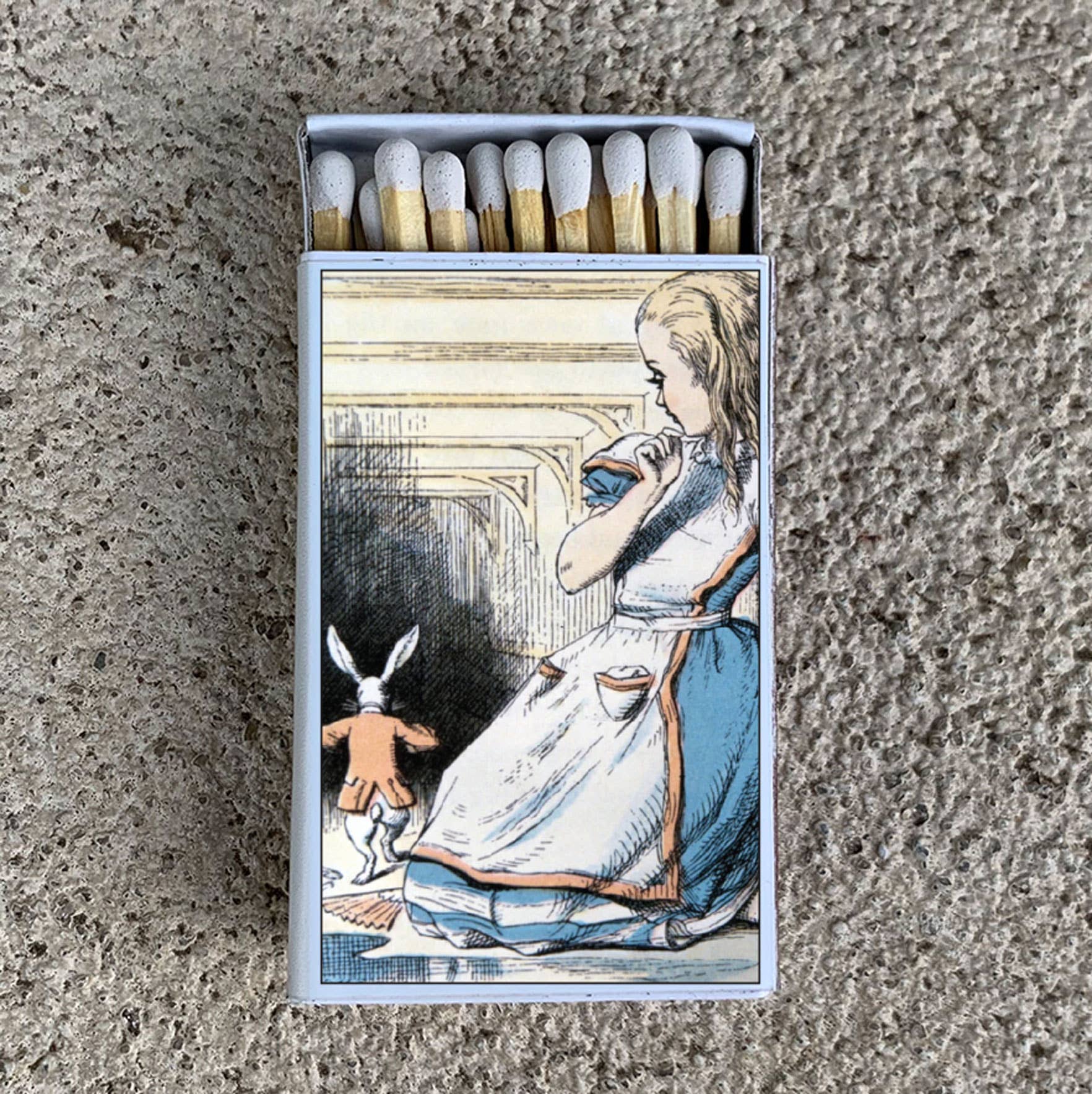 Alice in Wonderland & the White Rabbit Matchbox • Candle Acc