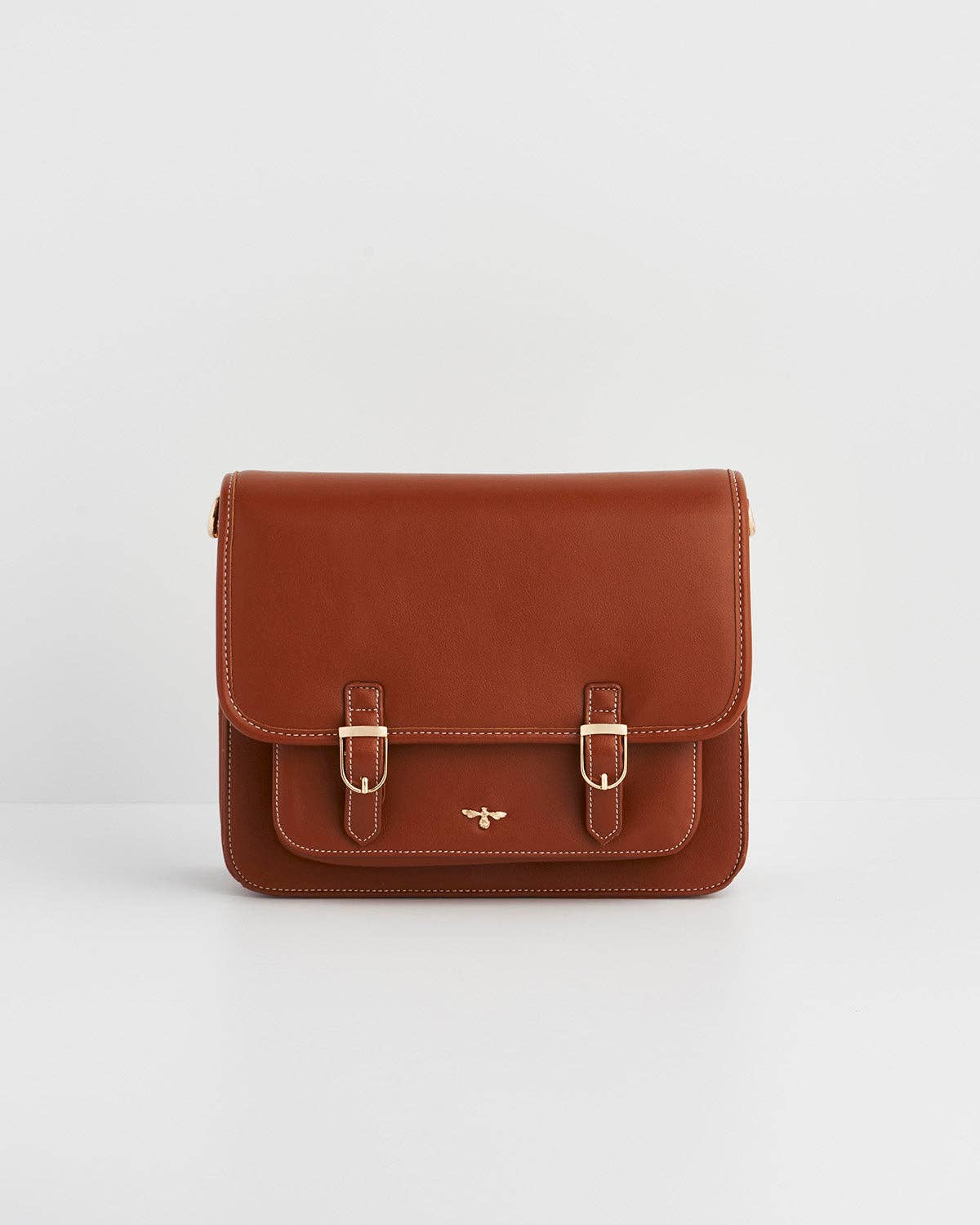 Into the Woods Tan Classic Satchel - Out of the Blue
