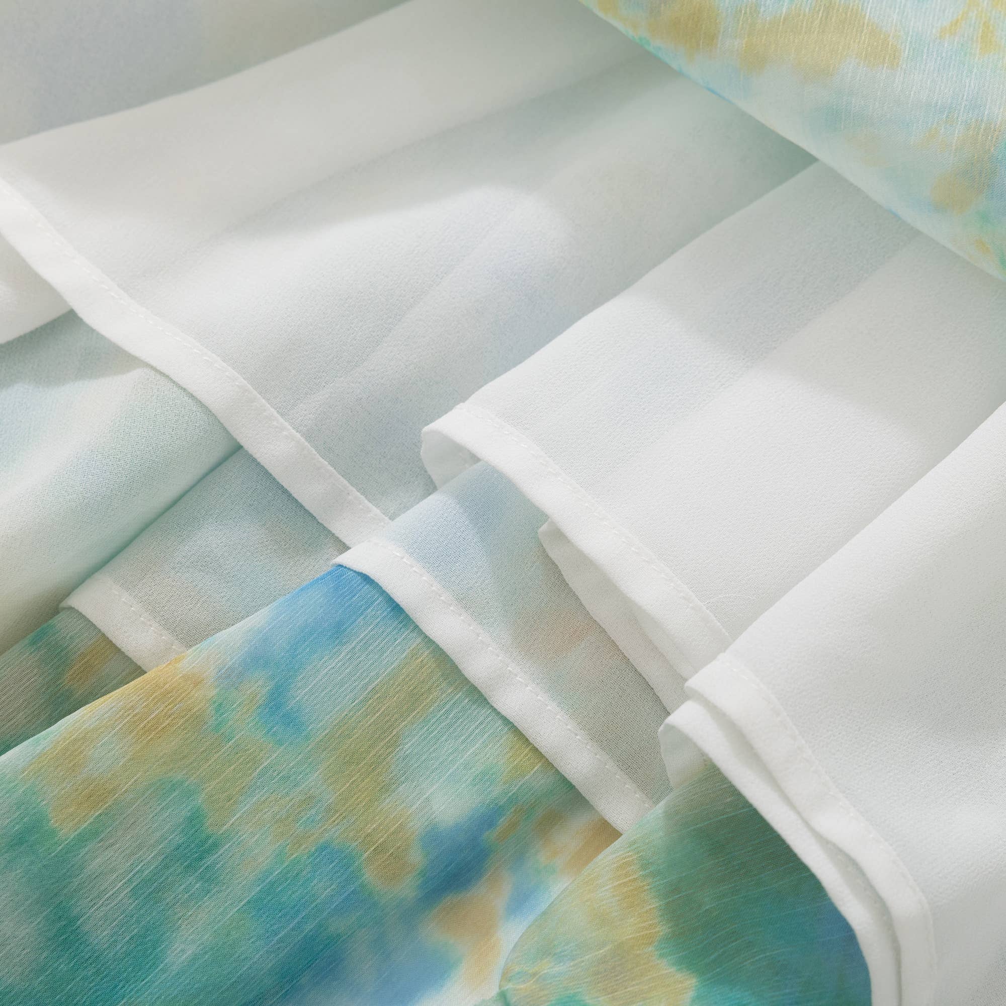 Watercolor Halter-Neck Chiffon Maxi Dress - Out of the Blue