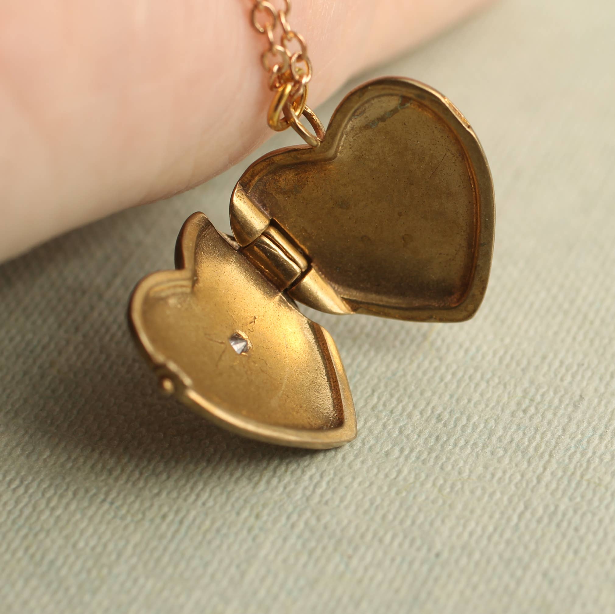 Vintage Heart Locket with Star - Out of the Blue