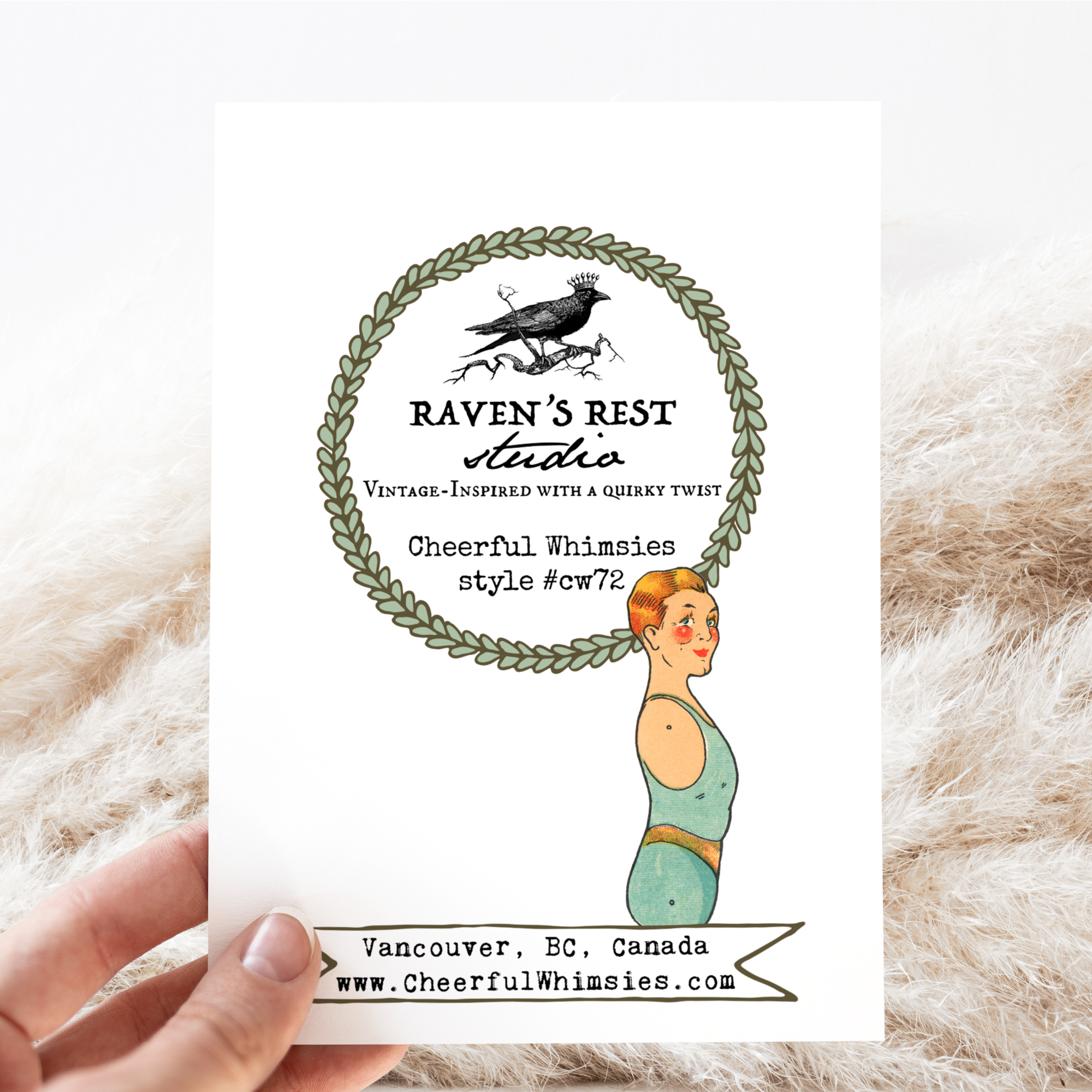 Vintage Paper Doll Acrobat Greeting Card