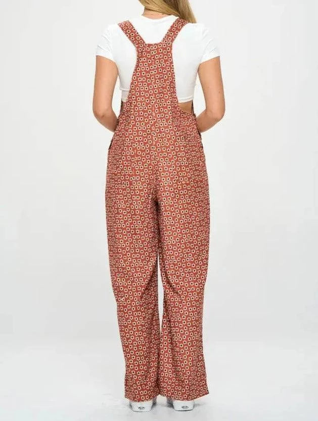 Floral Print Jumpsuit - Out of the Blue