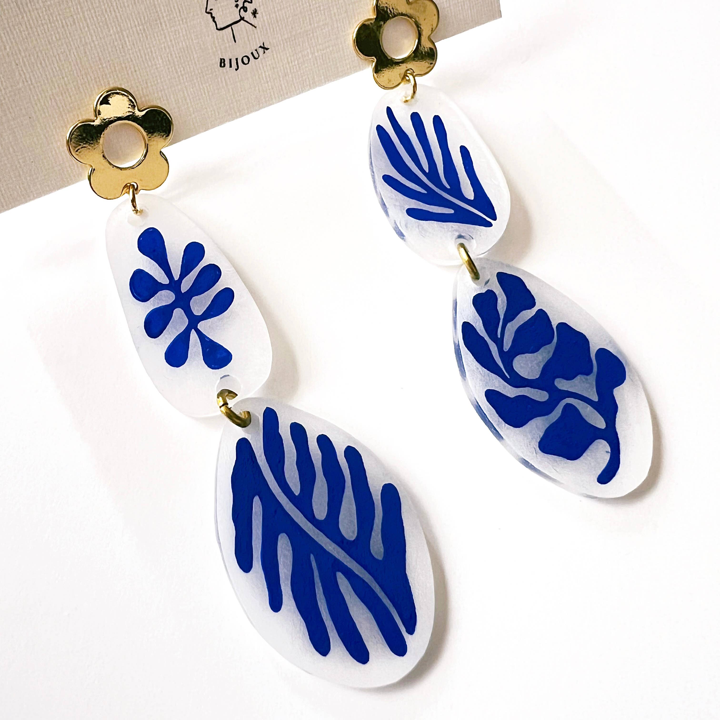 Abstract Matisse Inspired Drops - Out of the Blue