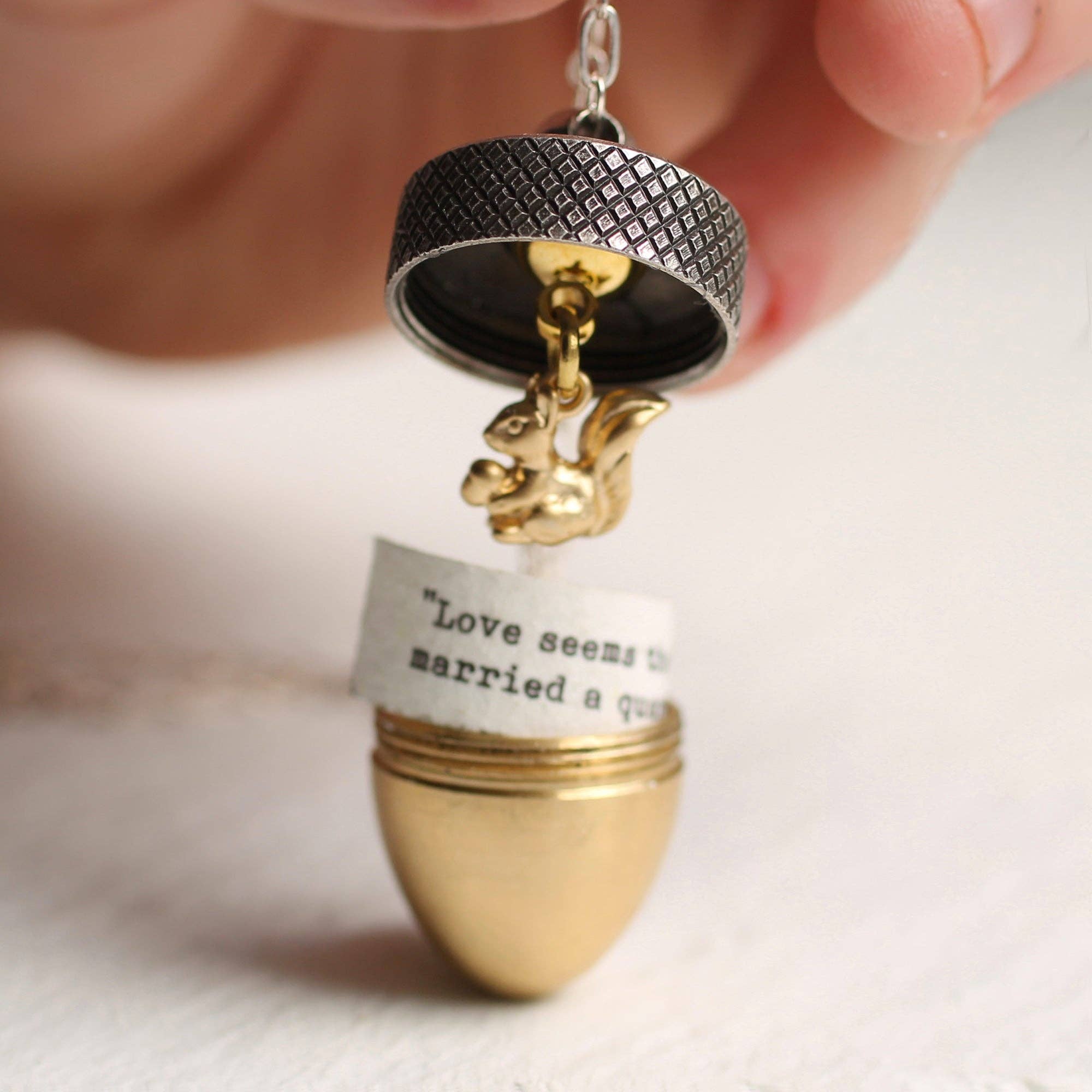Acorn Locket Necklace - Out of the Blue