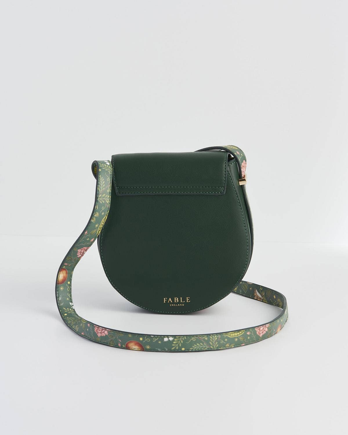 Into the Woods Green Saddle Purse