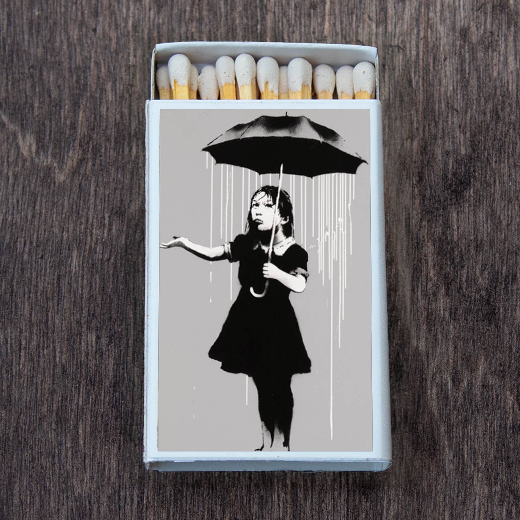 Banksy Street Art Matchbox Candle Acc • Decorative Matches